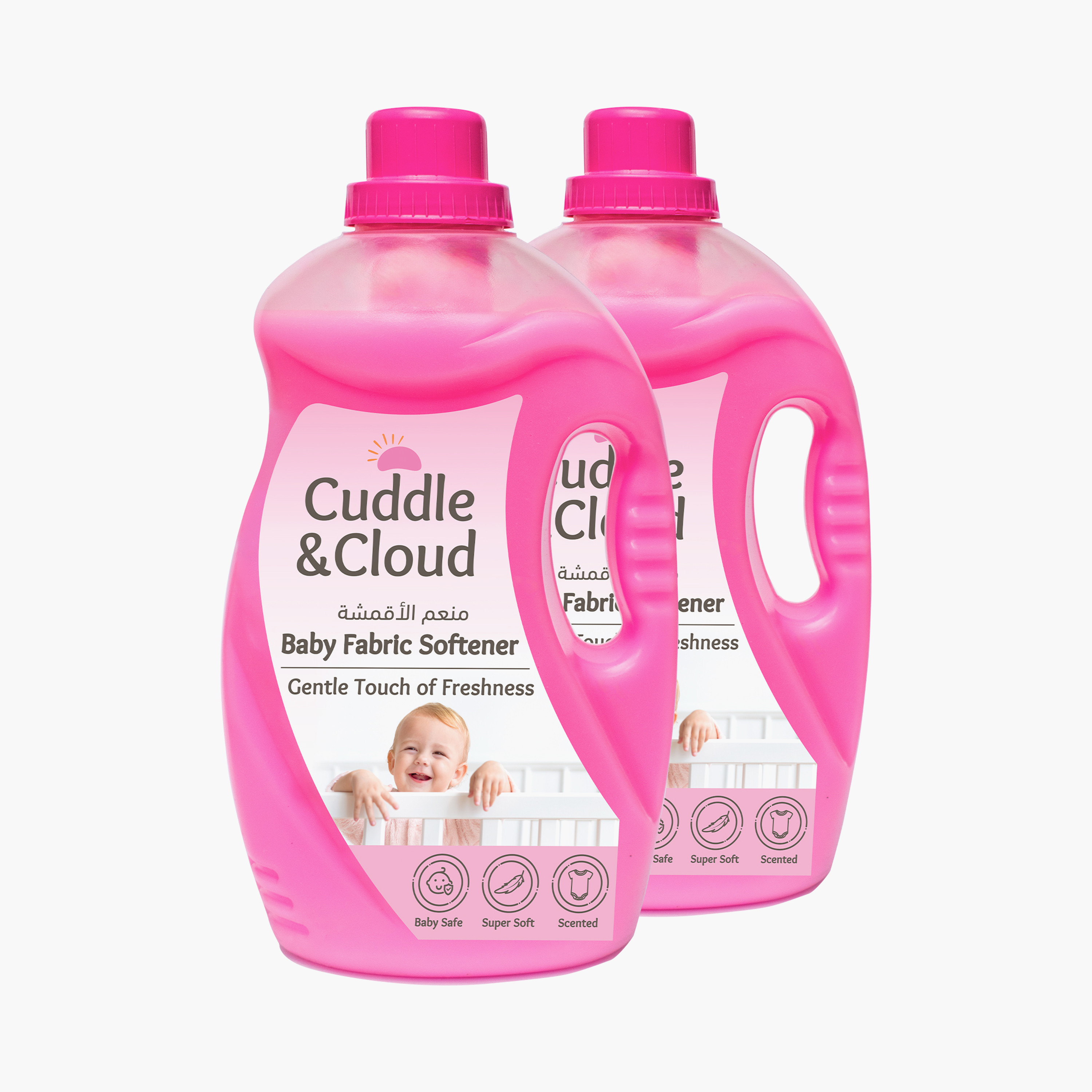 Cuddle & Cloud 2-Piece Baby Fabric Softener - 2000 ml-baby-feeding-cleaningliquids-image-1