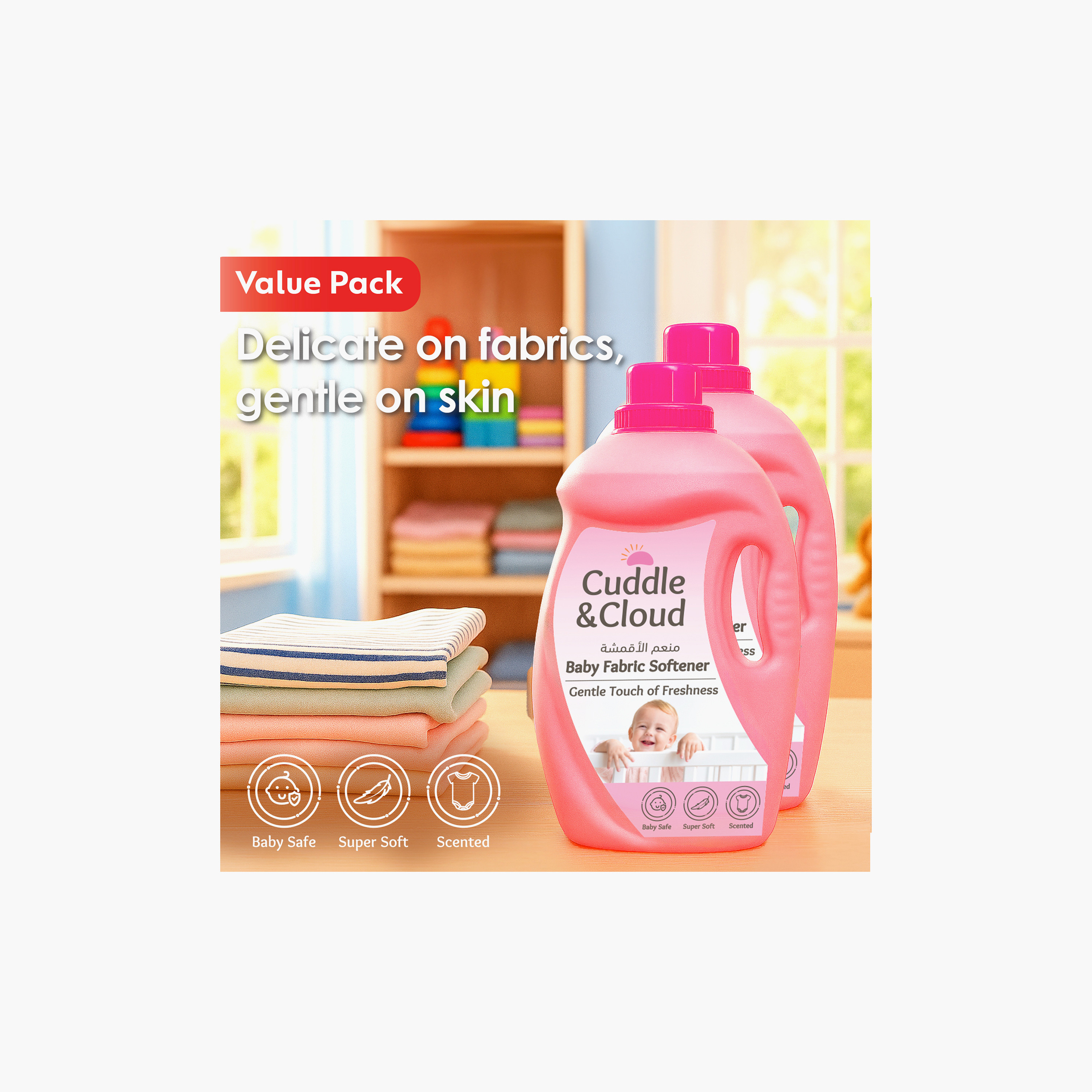 Cuddle & Cloud 2-Piece Baby Fabric Softener - 2000 ml-baby-feeding-cleaningliquids-image-3