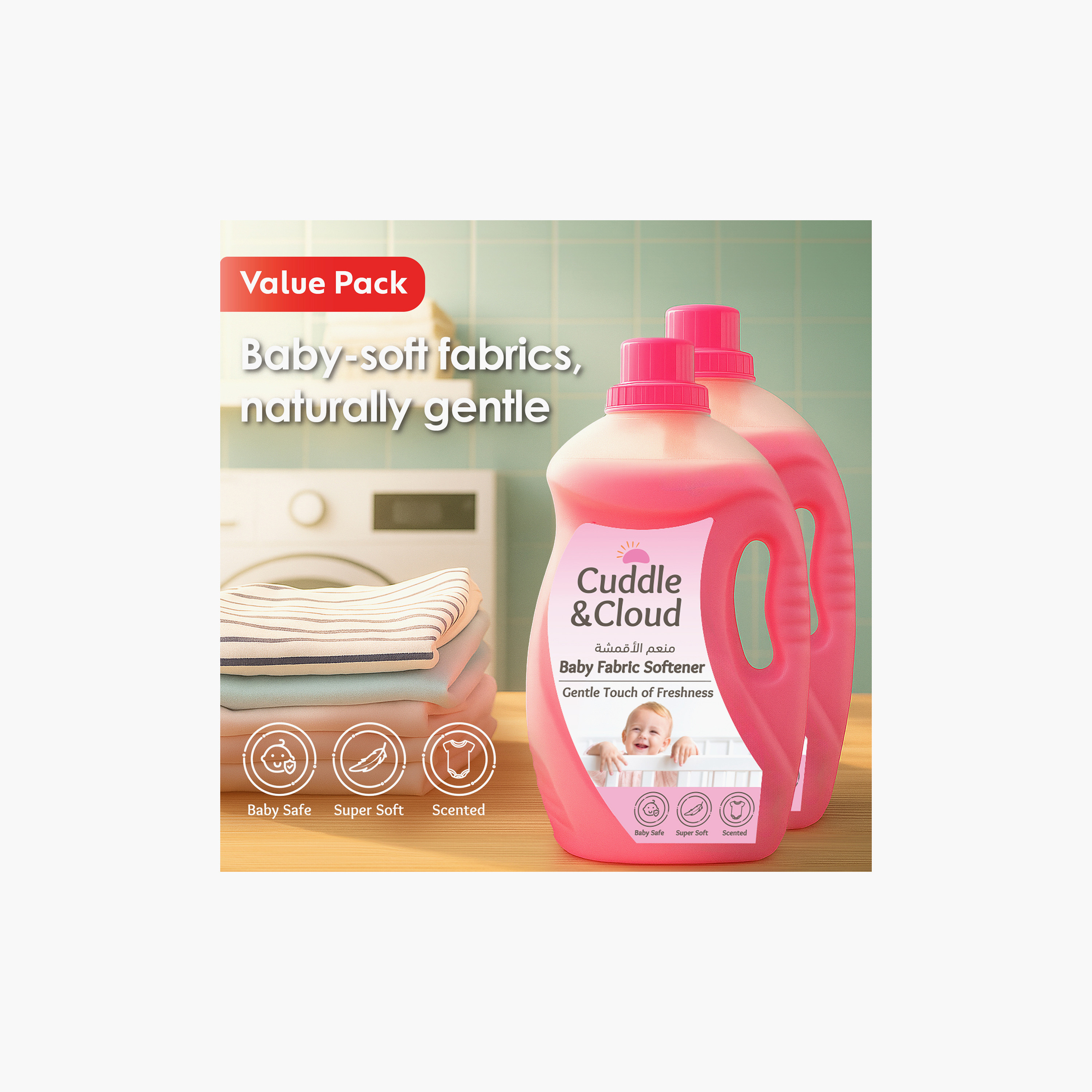 Cuddle & Cloud 2-Piece Baby Fabric Softener - 2000 ml-baby-feeding-cleaningliquids-image-4