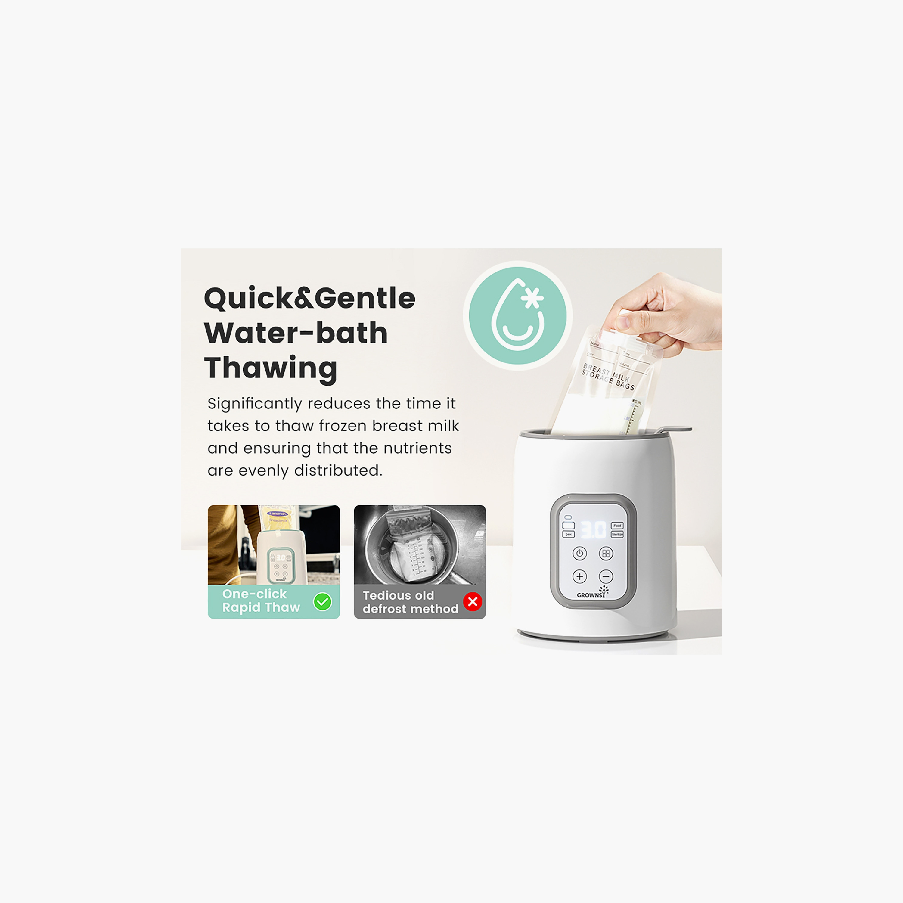 Grownsy Fast Bottle Warmer with Timer-baby-feeding-sterilizersandwarmers-image-11