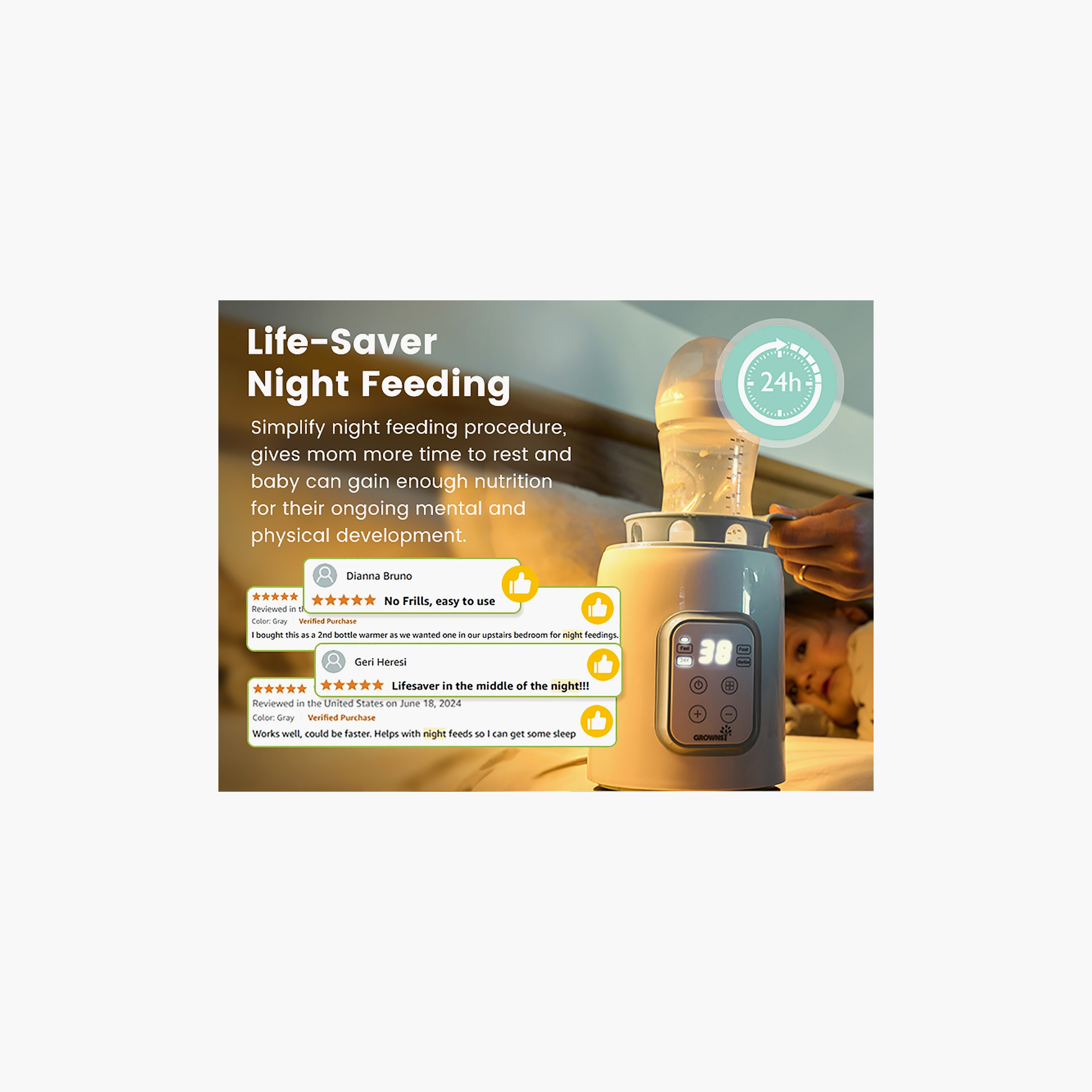 Grownsy Fast Bottle Warmer with Timer-baby-feeding-sterilizersandwarmers-image-12