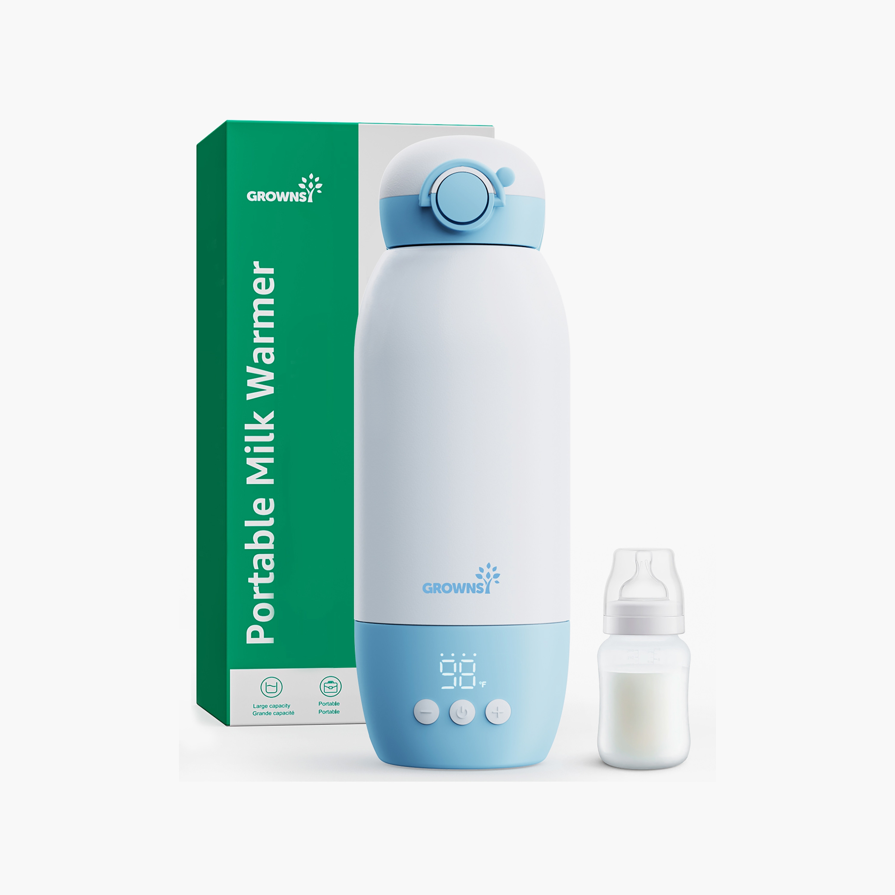 Grownsy Portable Bottle Warmer for Breast Milk-baby-feeding-sterilizersandwarmers-image-4