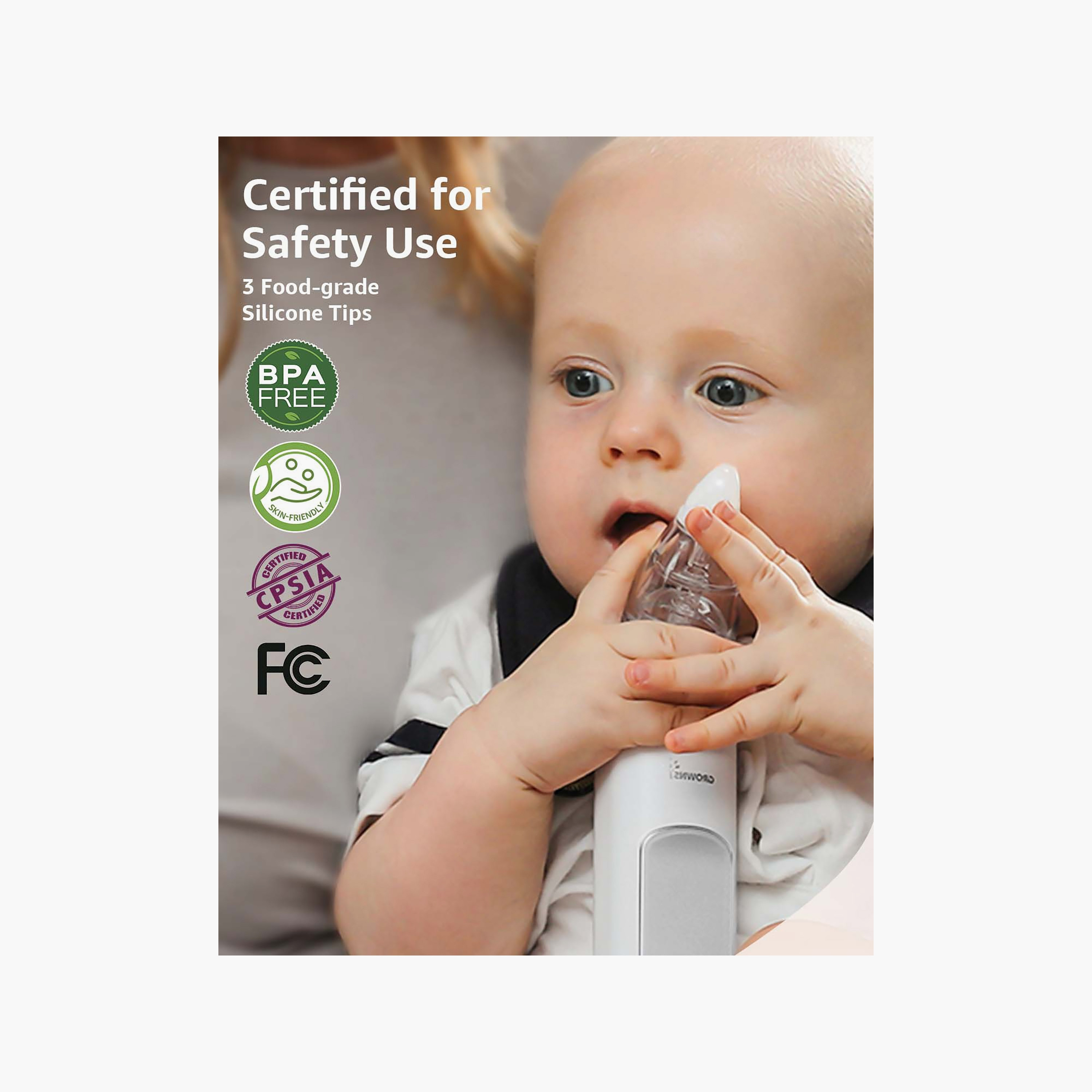 Grownsy Electric Nasal Aspirator with 3 Silicone Tips-baby-healthandsafety-thermometersandaspirators-image-10