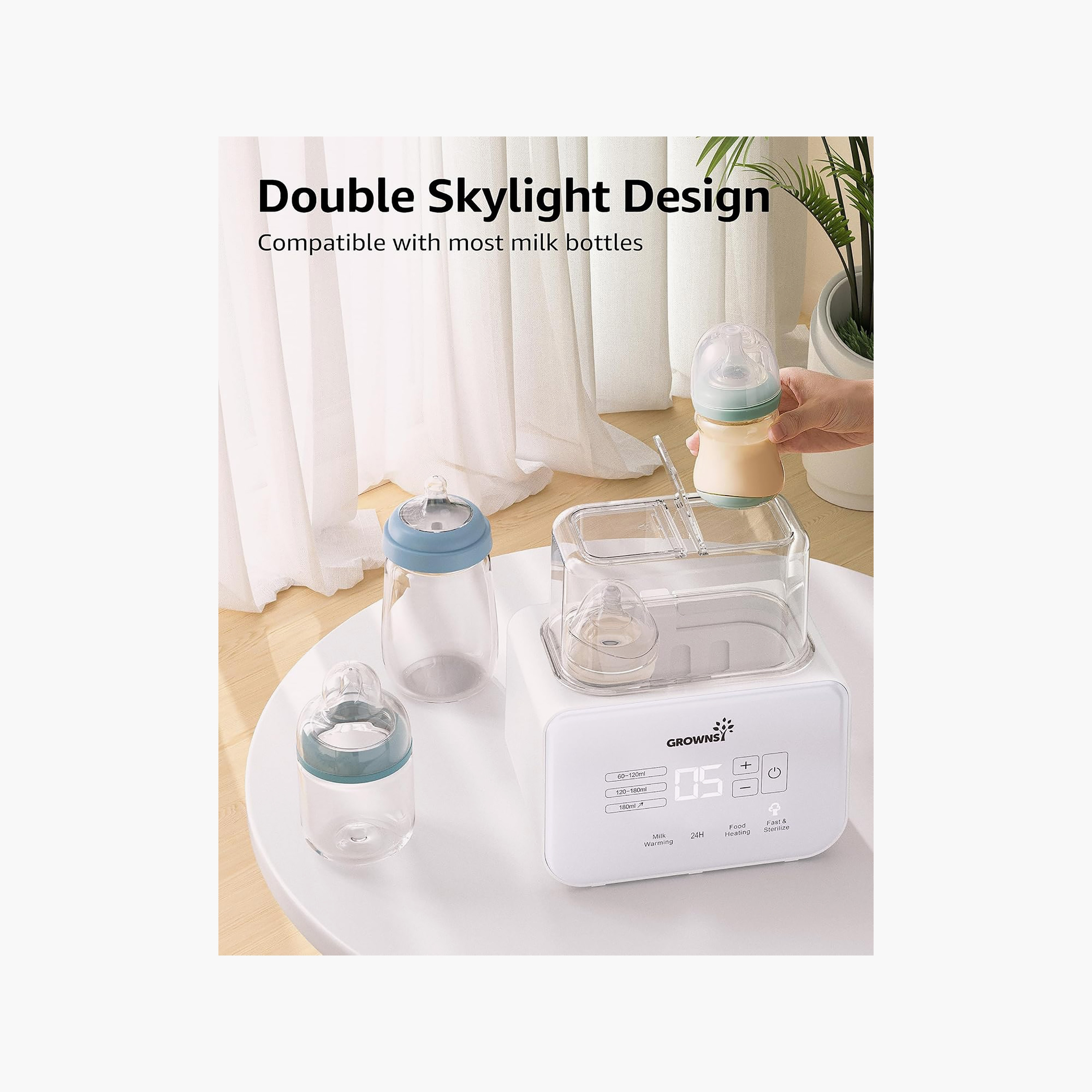 جهاز تدفئة زجاجات متعدد الوظائف من جرونسي-baby-feeding-sterilizersandwarmers-image-7