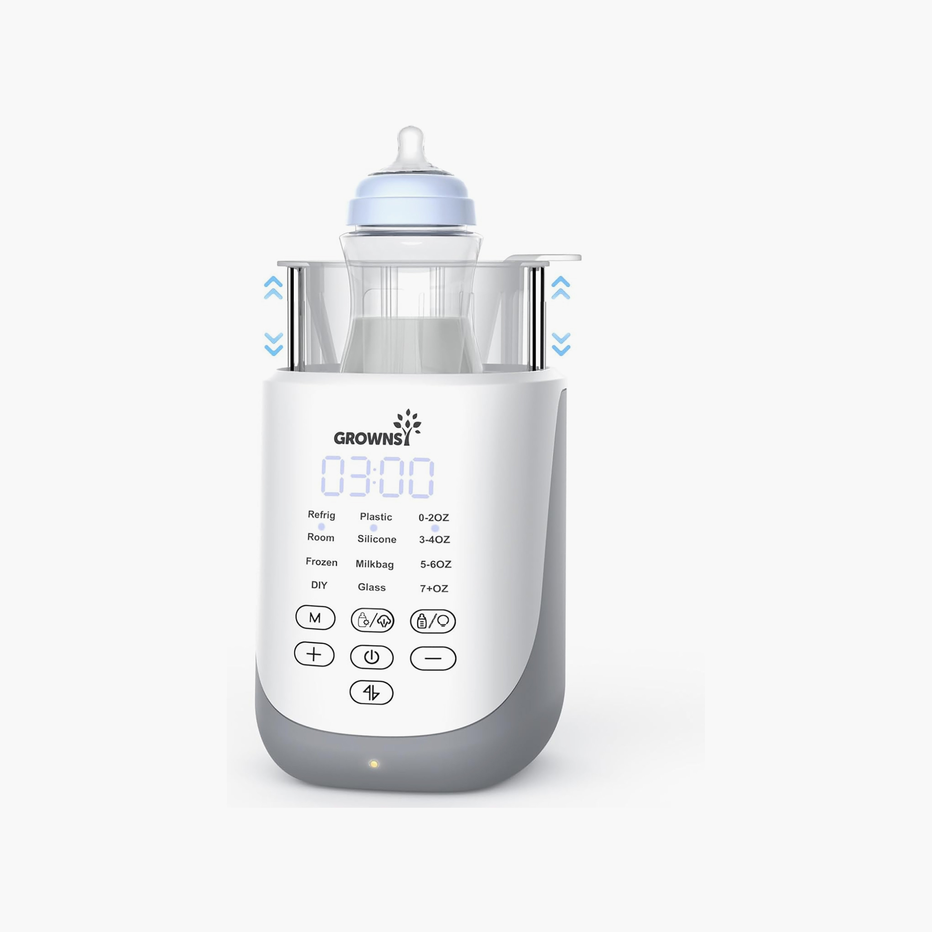 Grownsy Fast Bottle Warmer with Auto-Lift and Night Light-baby-feeding-sterilizersandwarmers-image-1