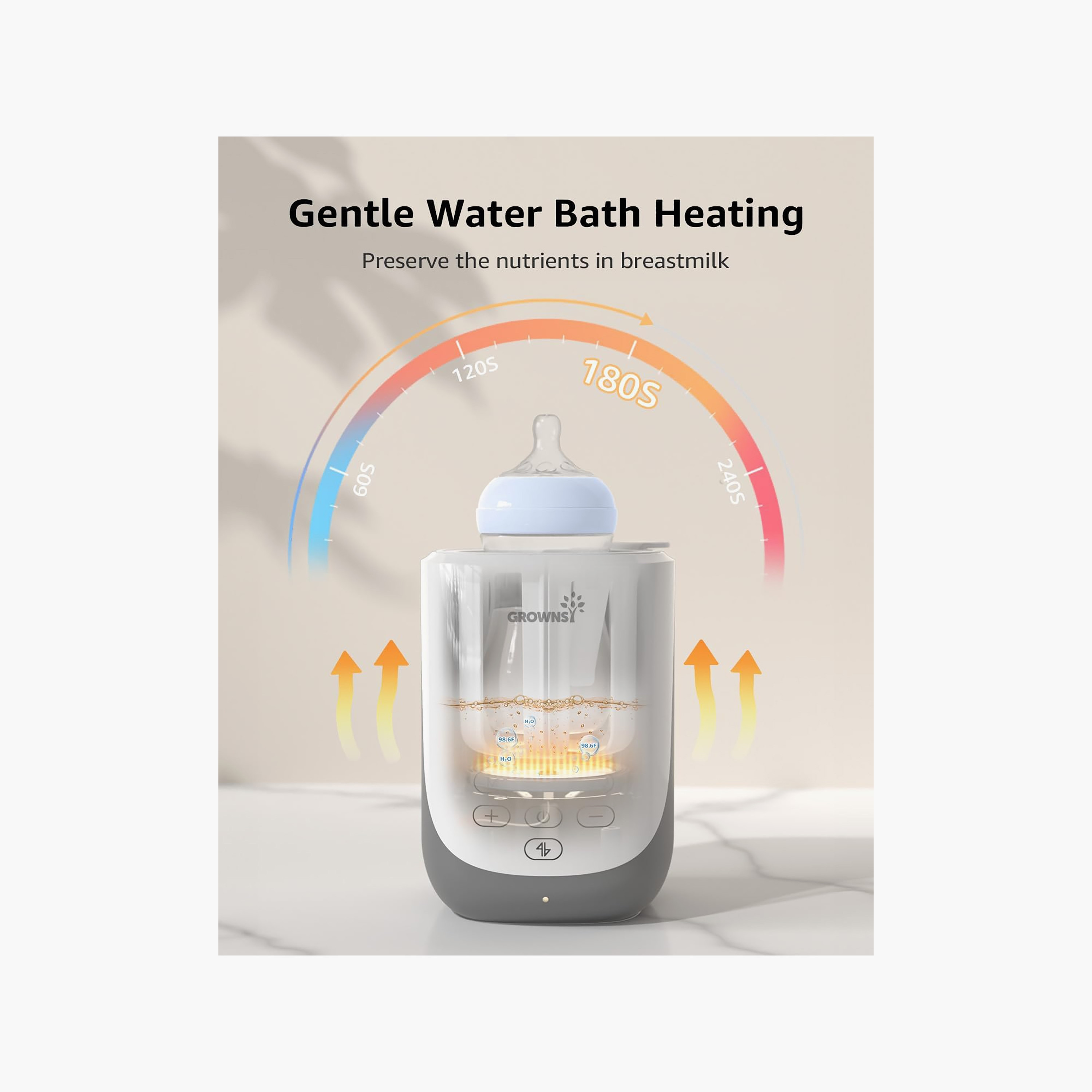 Grownsy Fast Bottle Warmer with Auto-Lift and Night Light-baby-feeding-sterilizersandwarmers-image-3