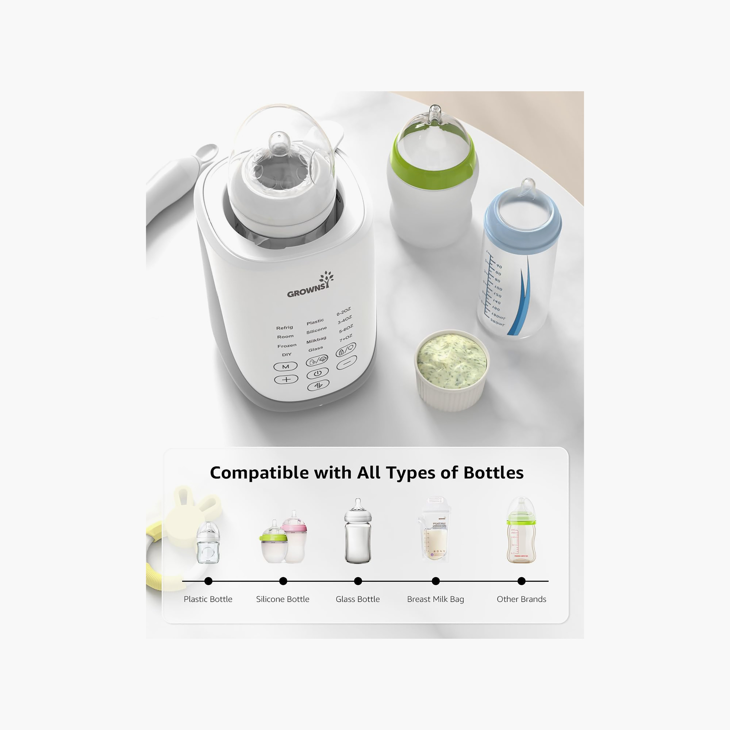 Grownsy Fast Bottle Warmer with Auto-Lift and Night Light-baby-feeding-sterilizersandwarmers-image-6