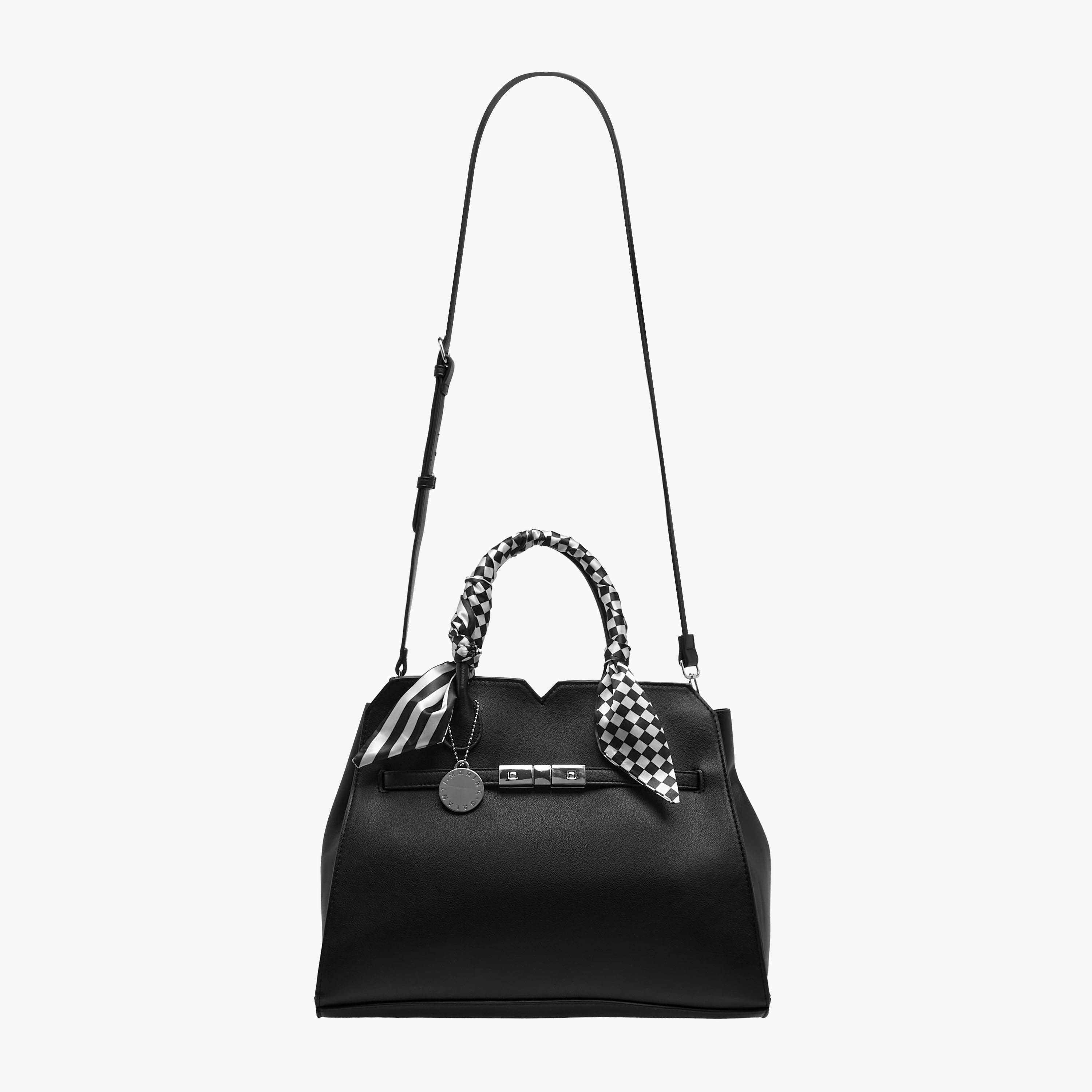 Marina Galanti Scarf Accent Tote Bag with Detachable Strap-women-bagsandwallets-handbags-image-3