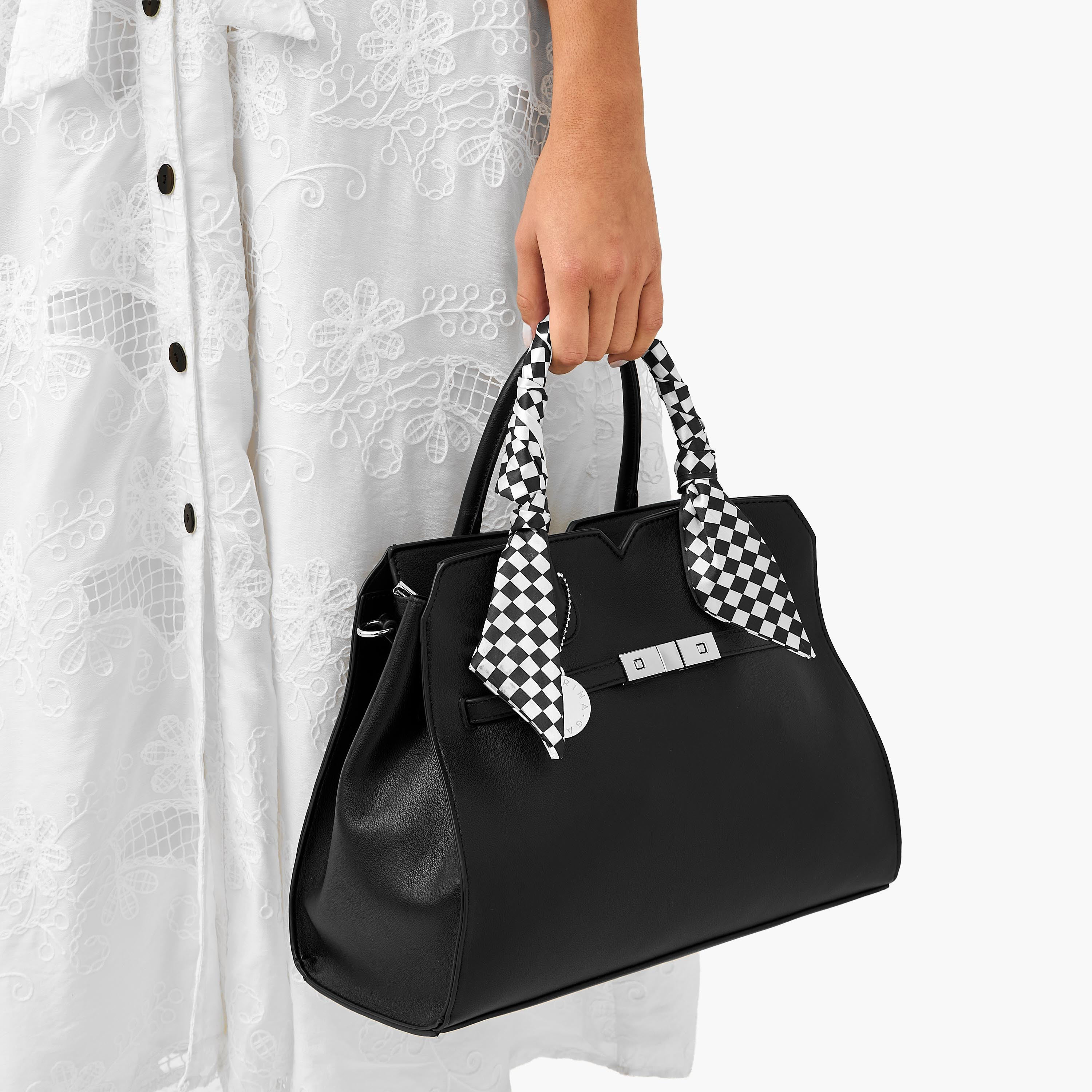 Marina Galanti Scarf Accent Tote Bag with Detachable Strap-women-bagsandwallets-handbags-image-4