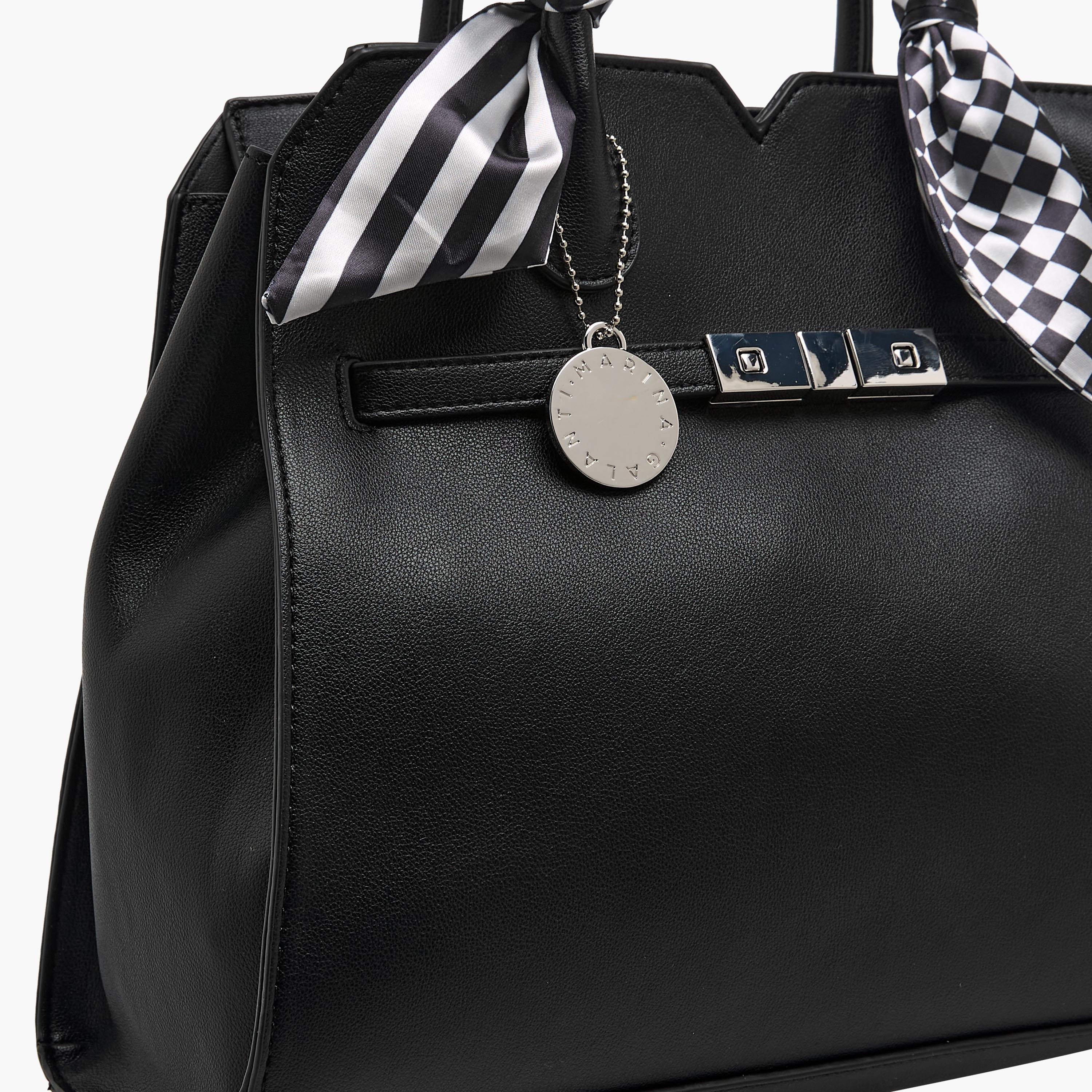 Marina Galanti Scarf Accent Tote Bag with Detachable Strap-women-bagsandwallets-handbags-image-6