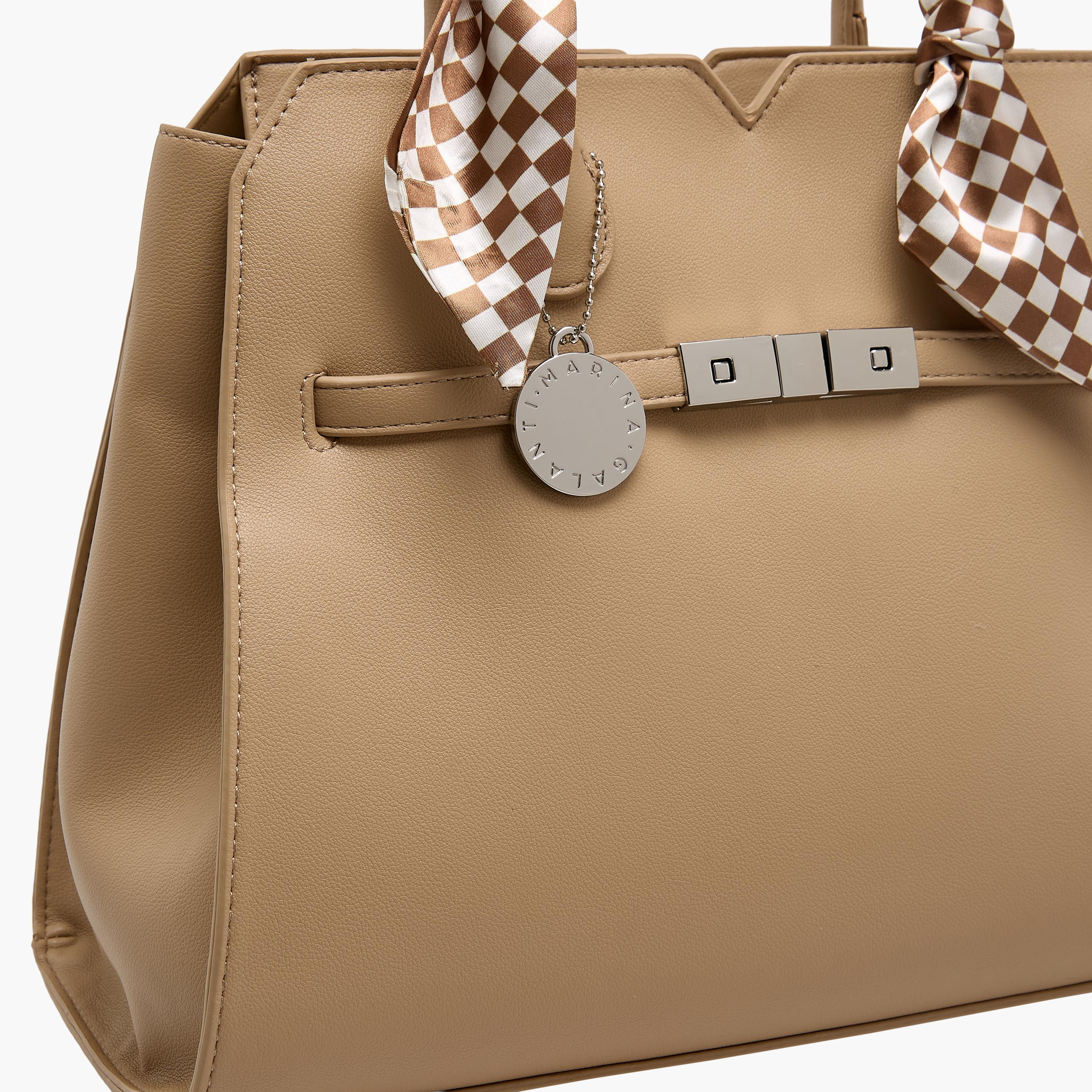 Marina Galanti Scarf Accent Tote Bag with Detachable Strap-women-bagsandwallets-handbags-image-5