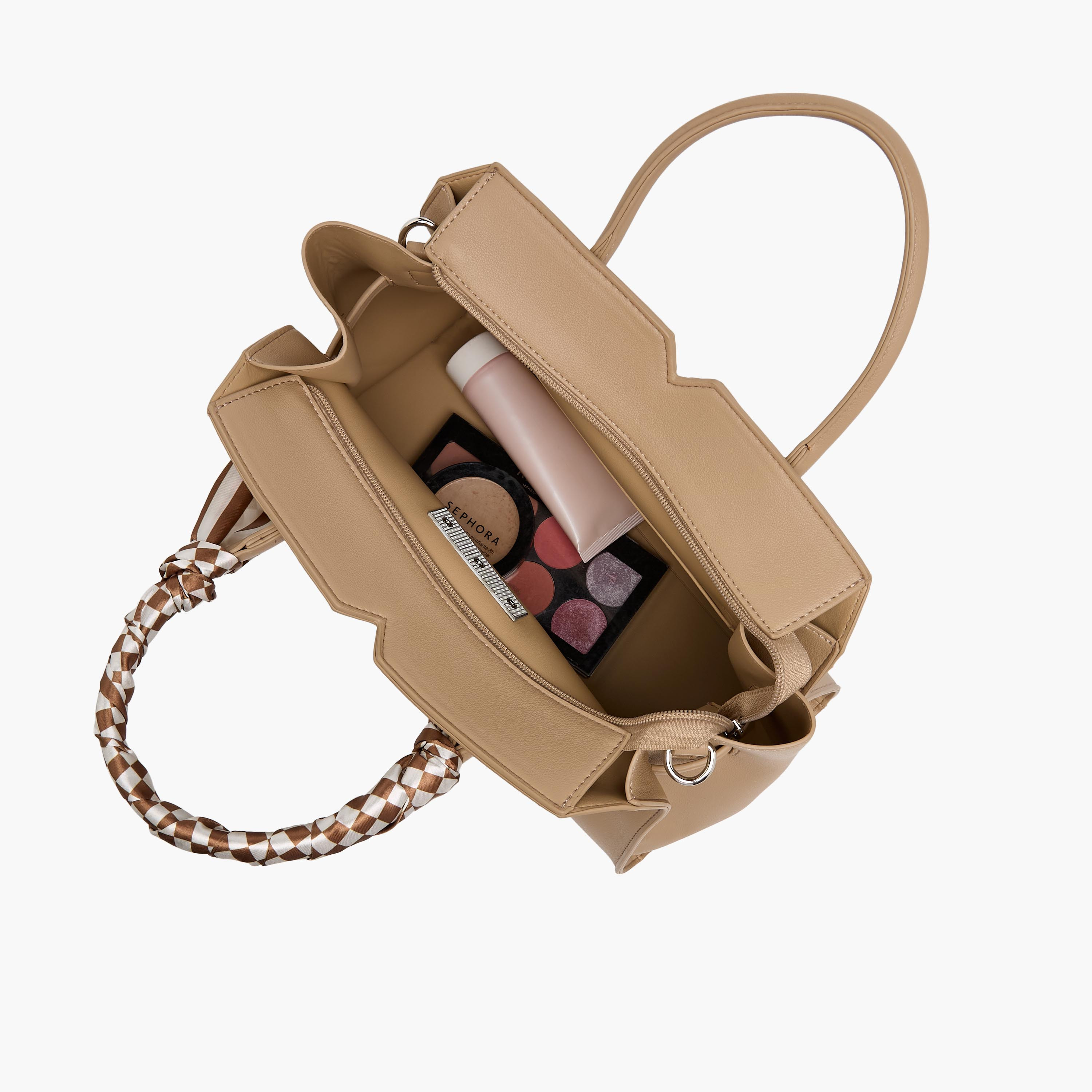 Marina Galanti Scarf Accent Tote Bag with Detachable Strap-women-bagsandwallets-handbags-image-9