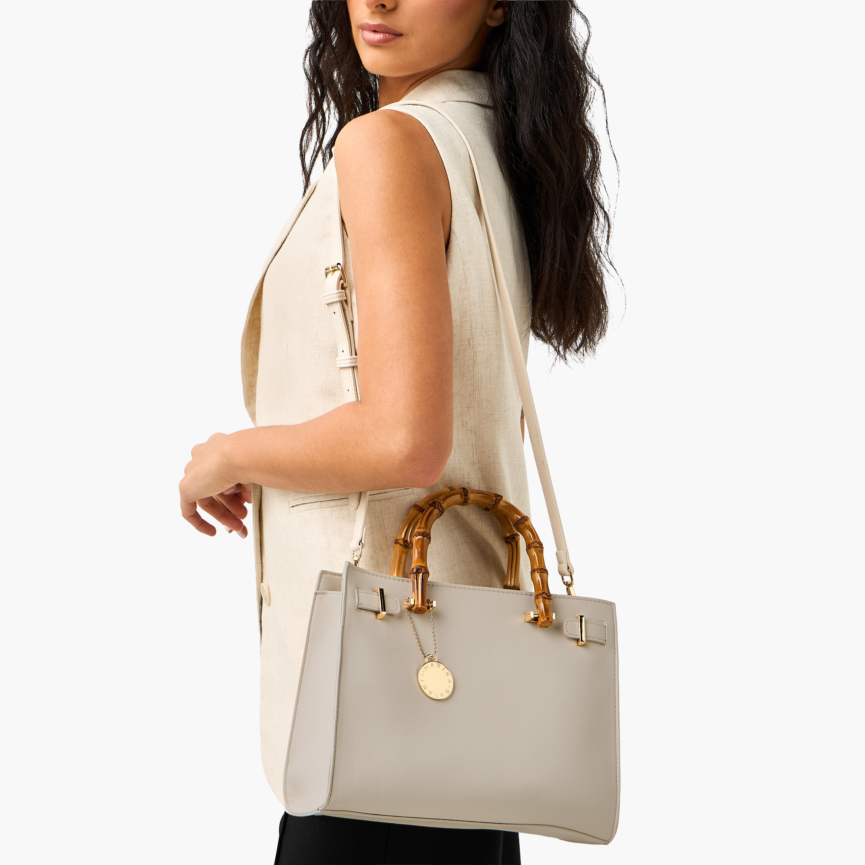Marina Galanti Scarf Accent Tote Bag with Detachable Strap-women-bagsandwallets-handbags-image-2