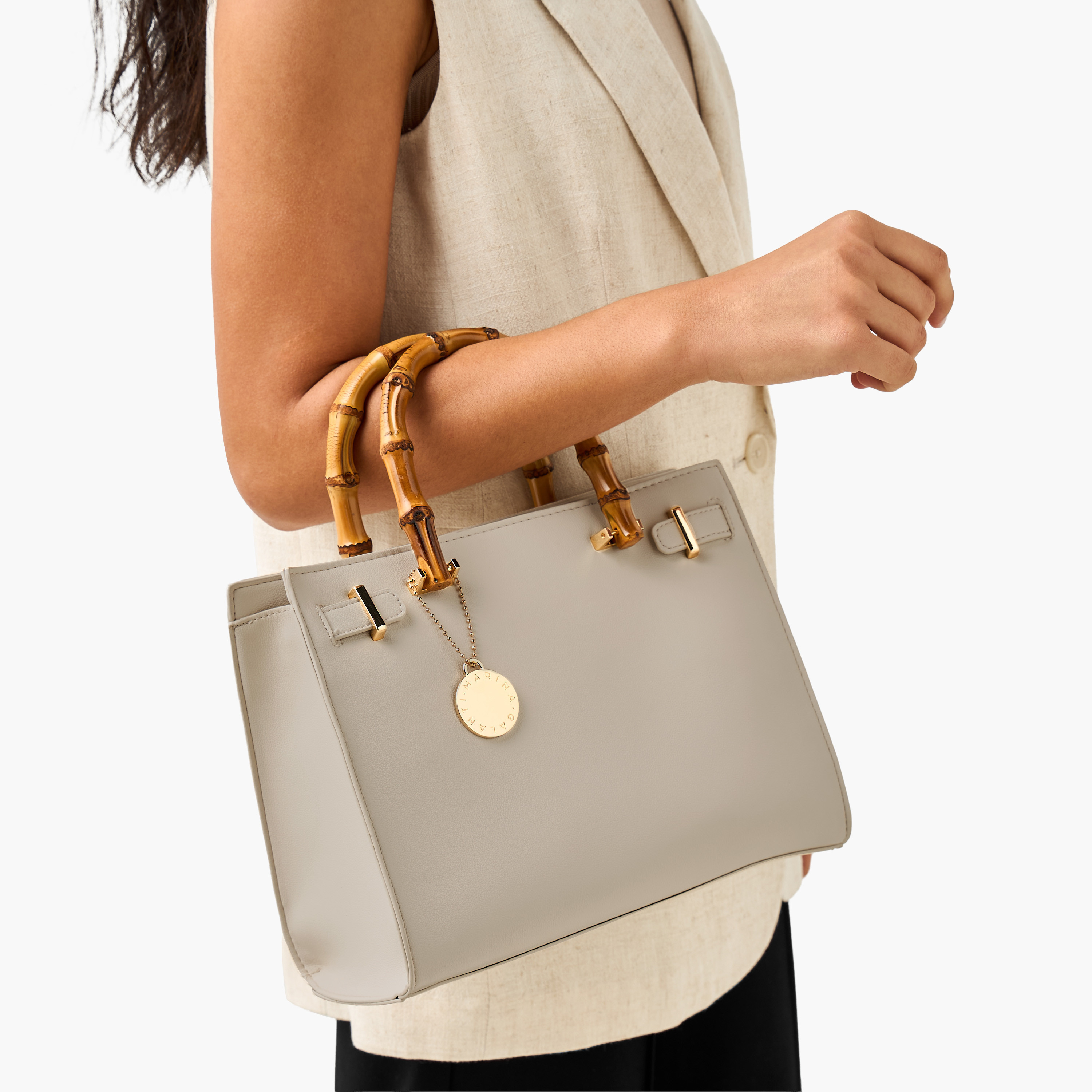 Marina Galanti Scarf Accent Tote Bag with Detachable Strap-women-bagsandwallets-handbags-image-8