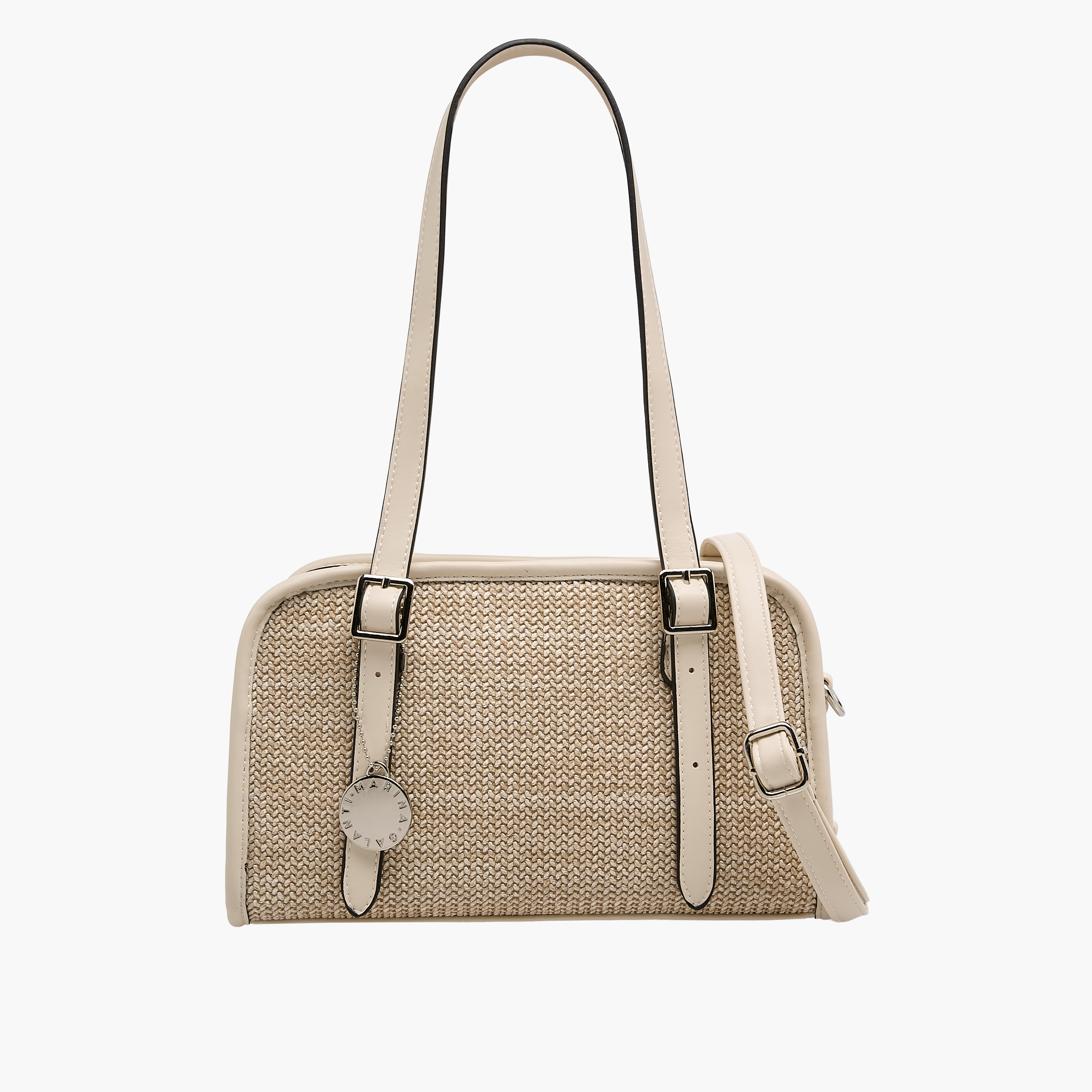 شنطة كتف بارزة الملمس بحزام قابل للفصل من مارينا جالانتي-women-bagsandwallets-handbags-image-1