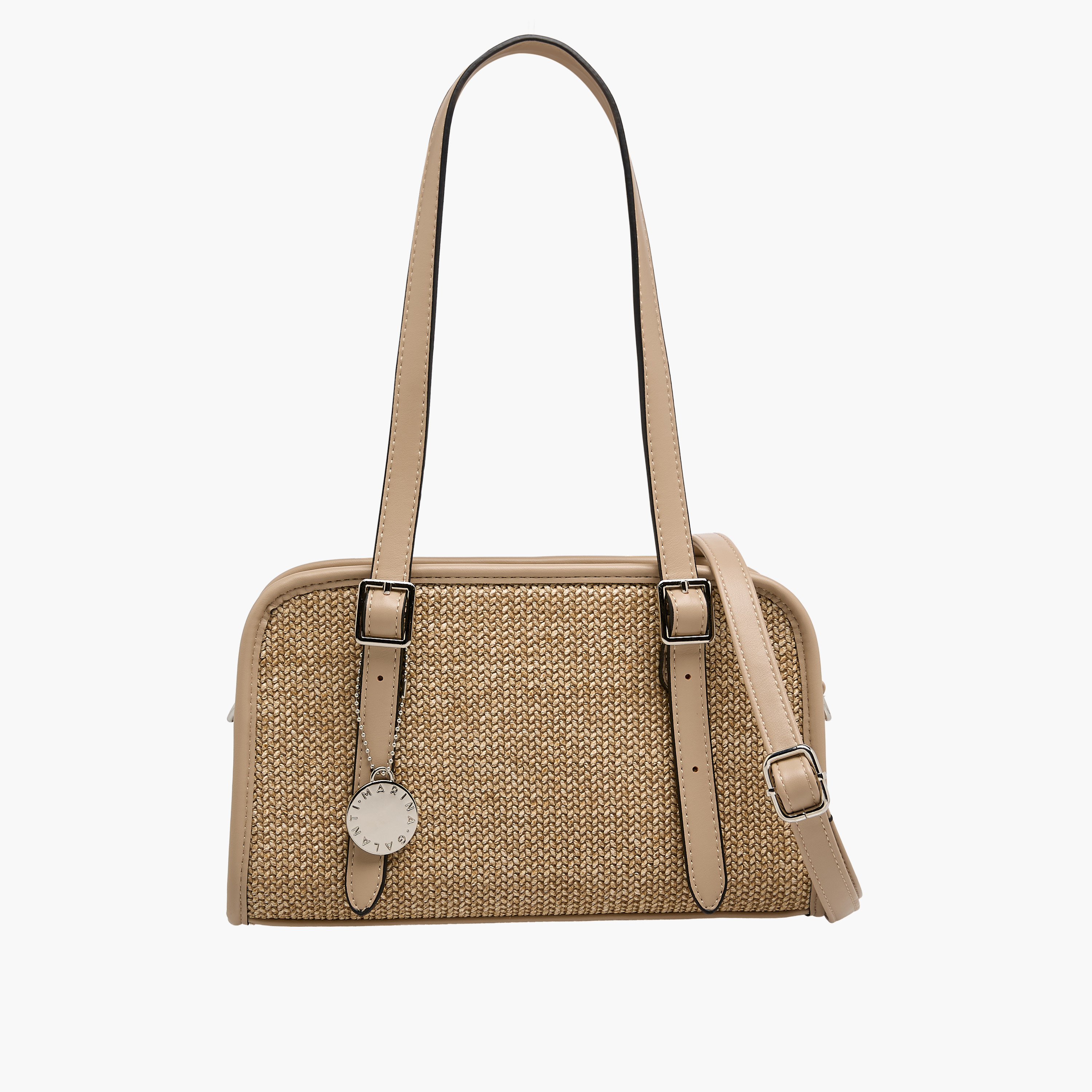 شنطة كتف بارزة الملمس بحزام قابل للفصل من مارينا جالانتي-women-bagsandwallets-handbags-image-1