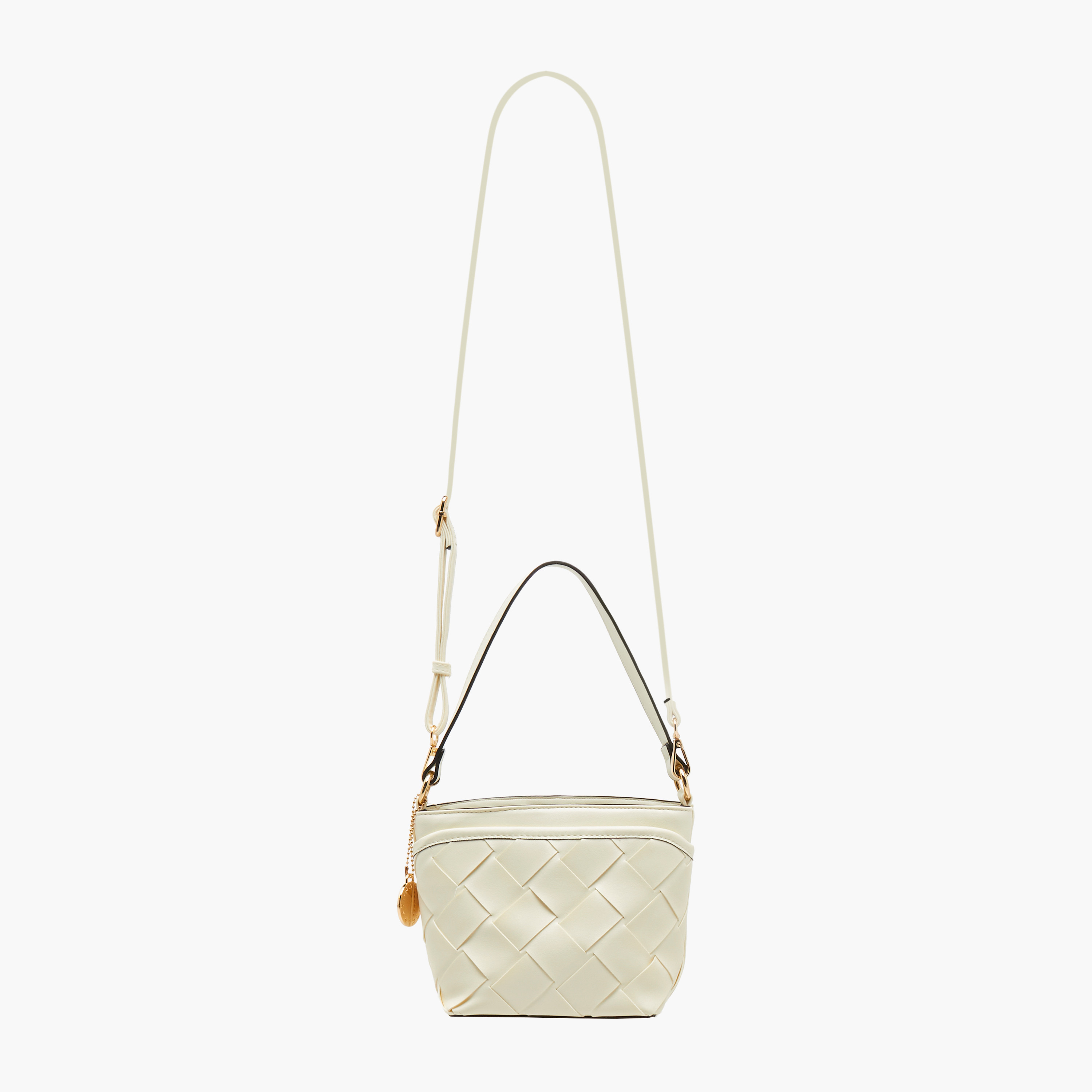 Marina Galanti Textured Bucket Bag with Detachable Strap-women-bagsandwallets-handbags-image-3
