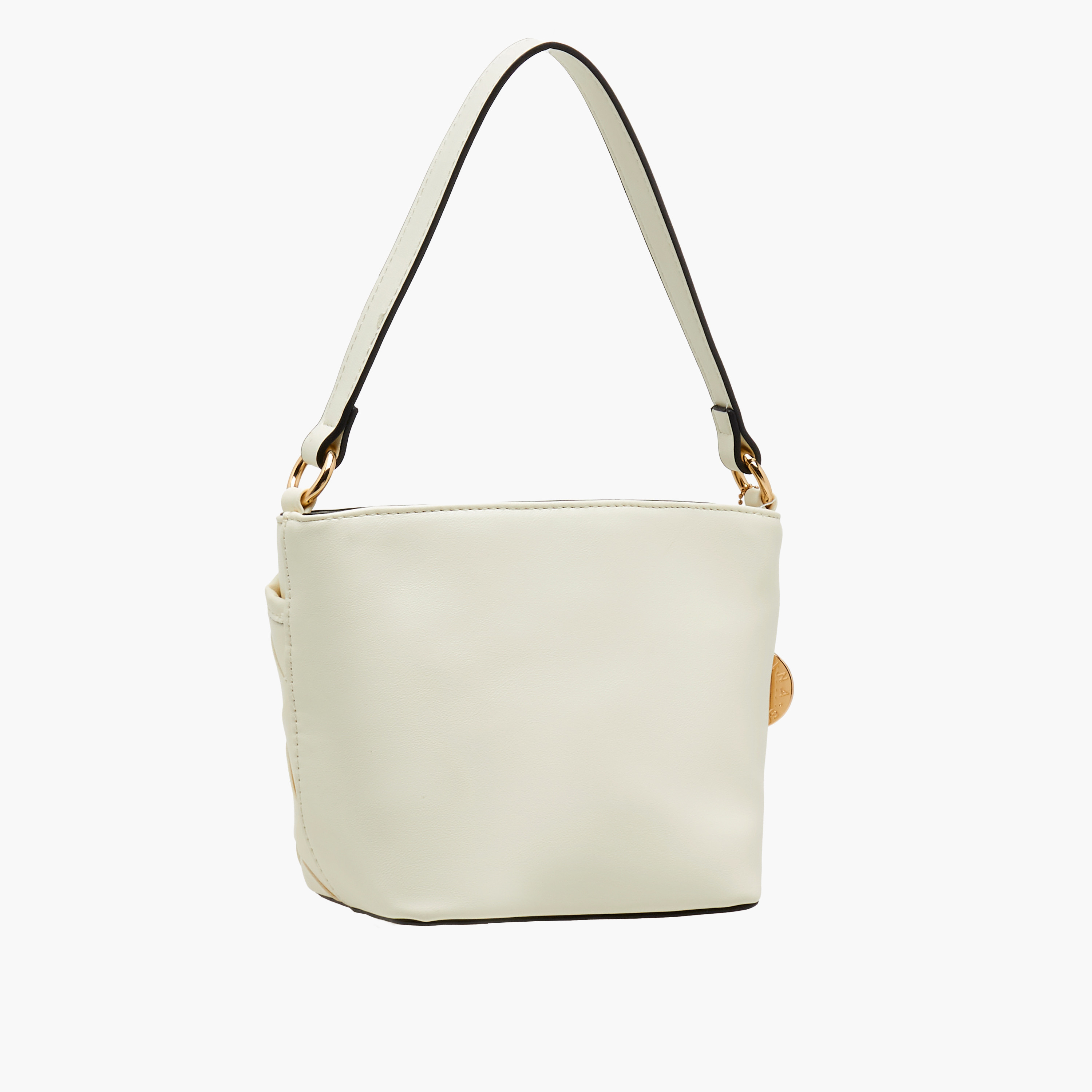 Marina Galanti Textured Bucket Bag with Detachable Strap-women-bagsandwallets-handbags-image-4