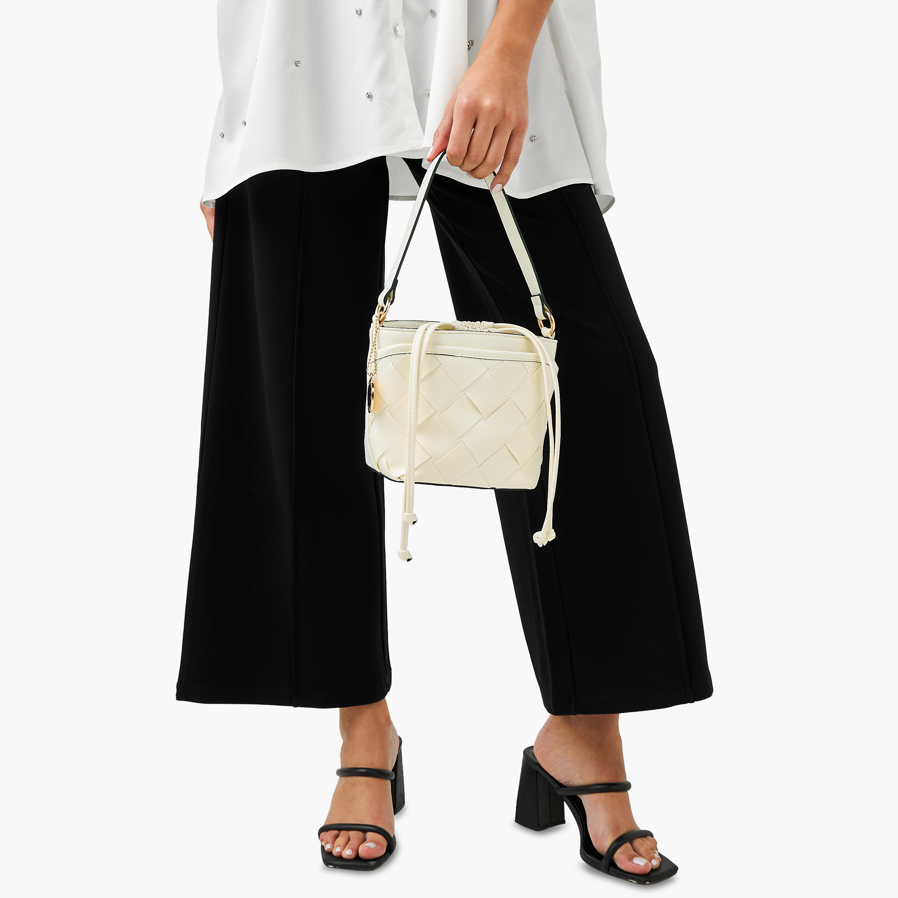 Marina Galanti Textured Bucket Bag with Detachable Strap-women-bagsandwallets-handbags-image-8