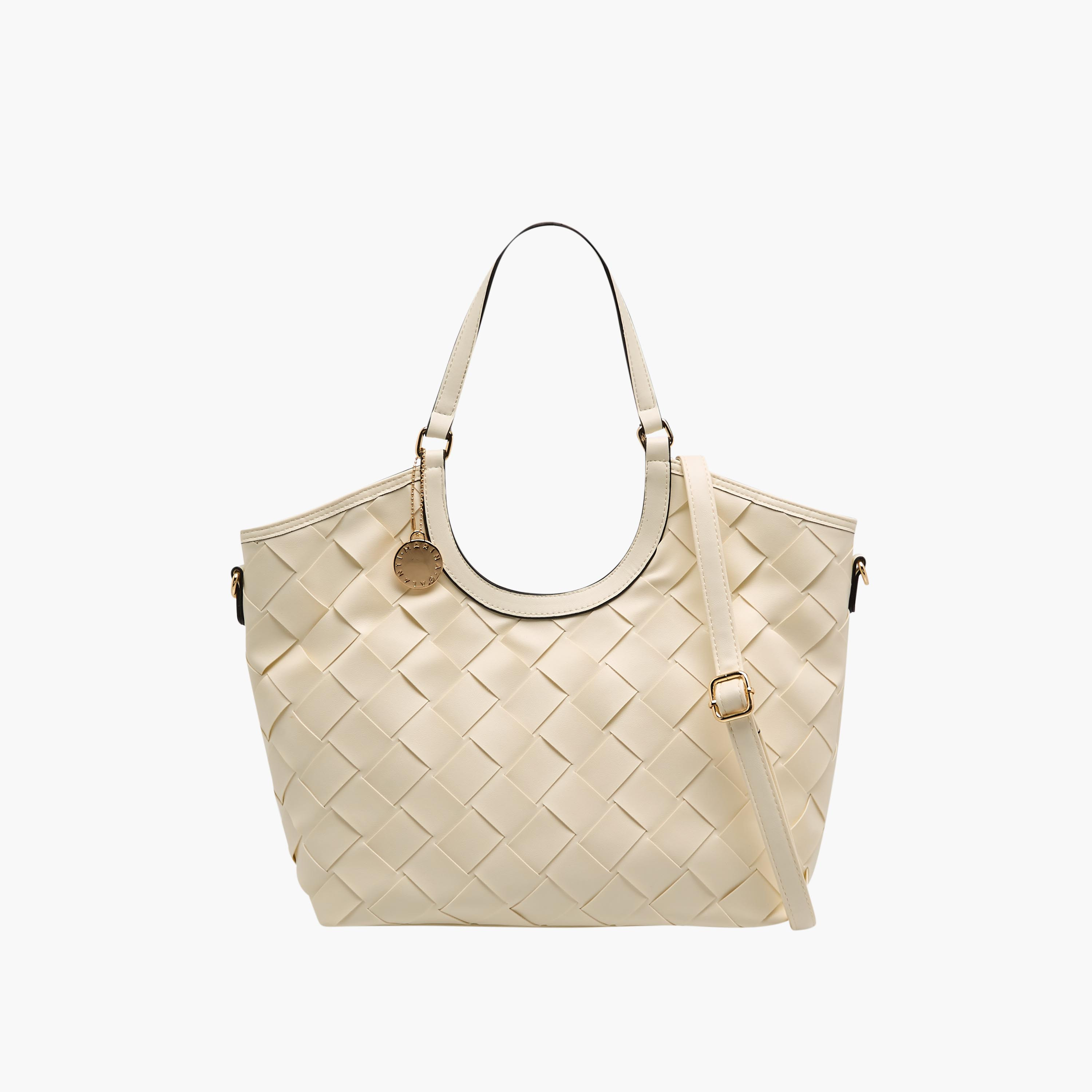 شنطة تسوق بتصميم منسوج وحزام قابل للفصل من مارينا جالانتي-women-bagsandwallets-handbags-image-1