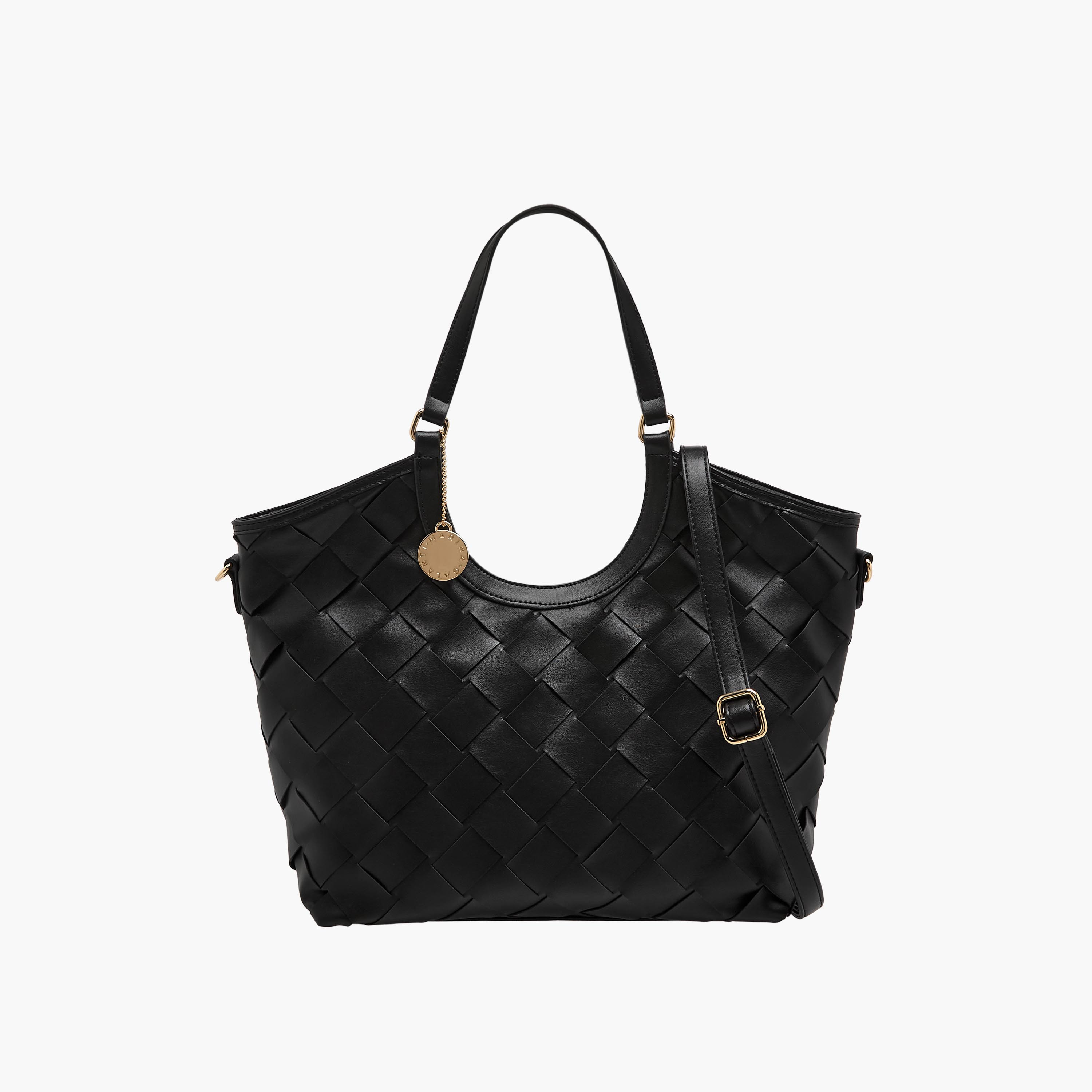 Marina Galanti Weave Textured Shopper Bag with Detachable Strap-women-bagsandwallets-handbags-image-1