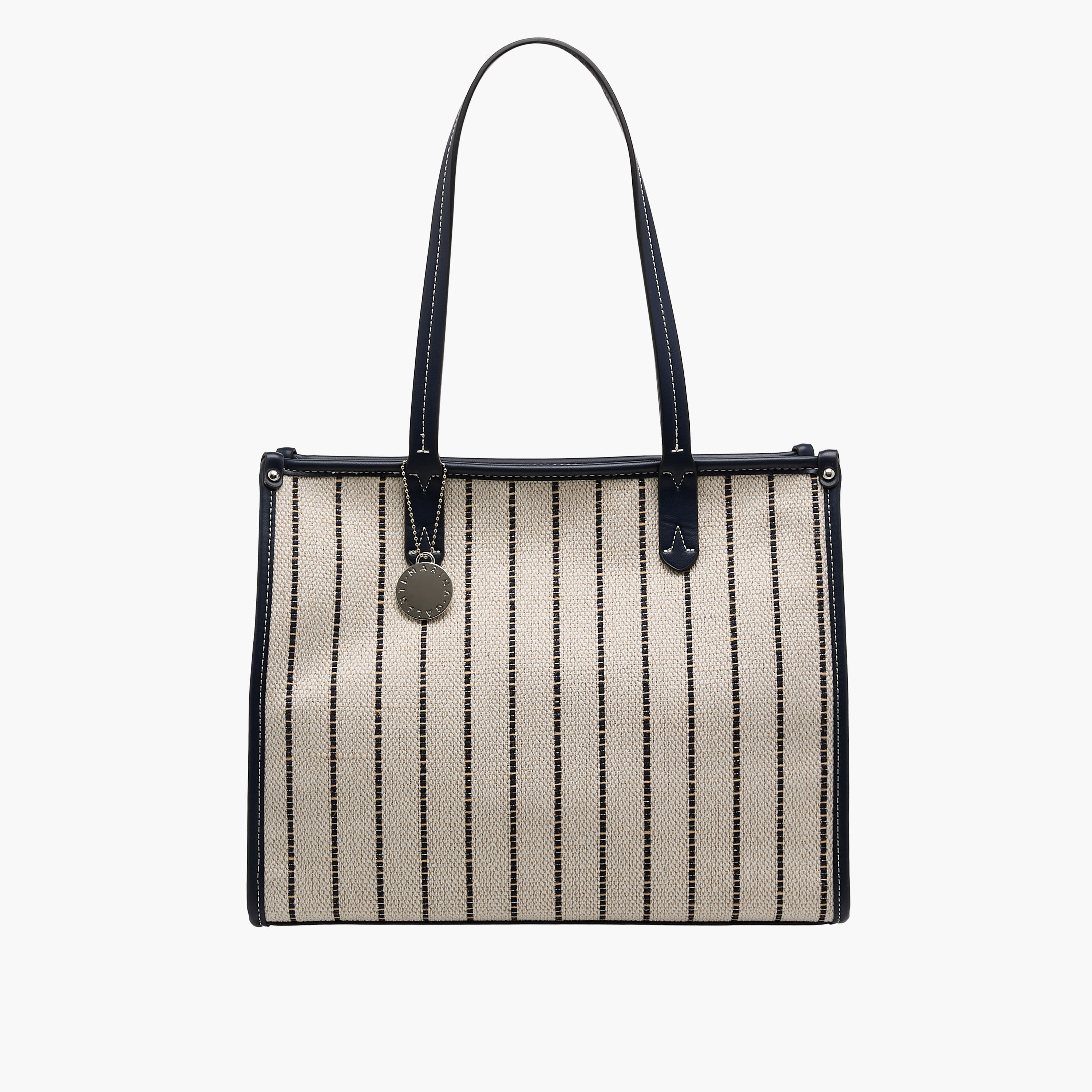 شنطة توتي مخططة بمقابض مزدوجة من مارينا جالانتي-women-bagsandwallets-handbags-image-1