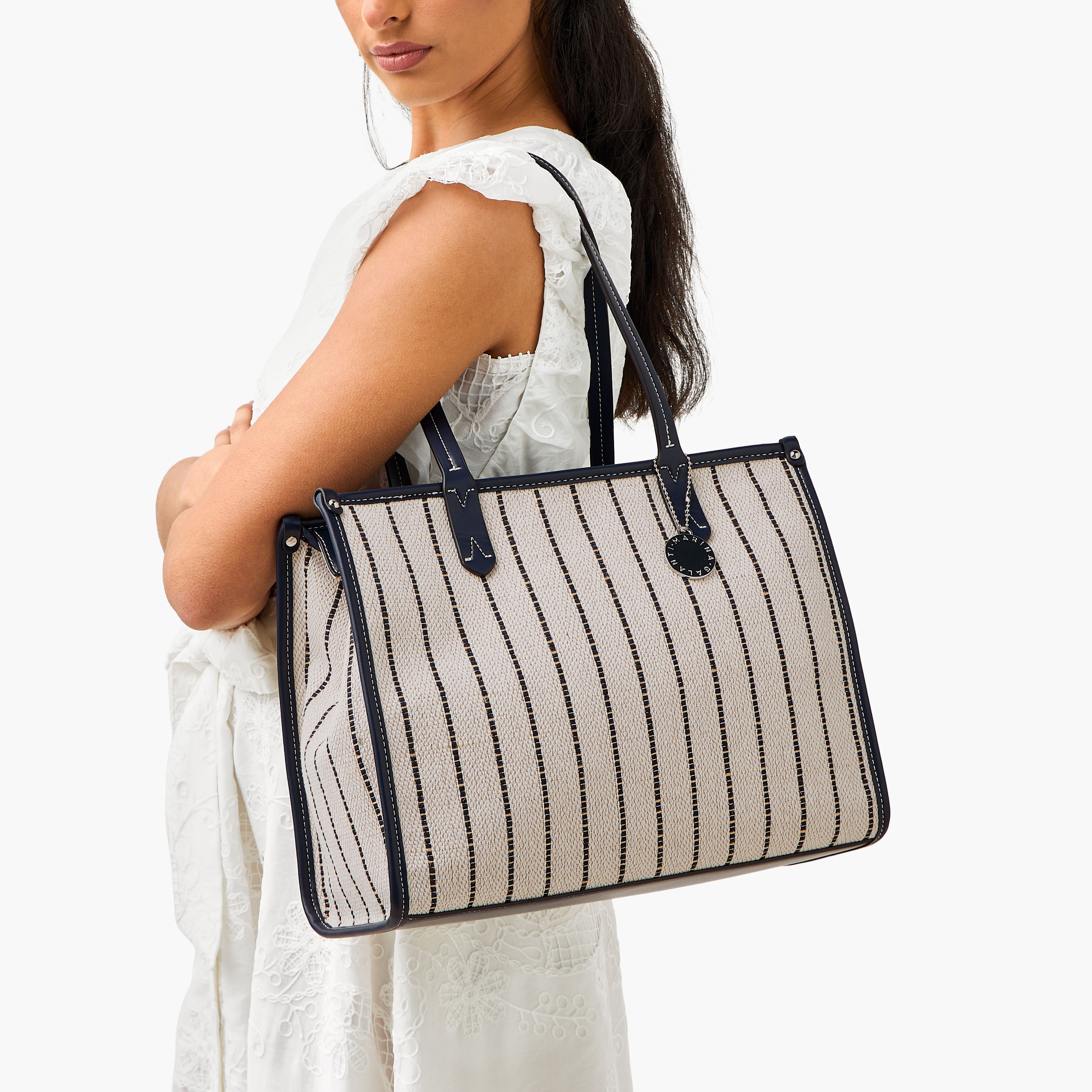 شنطة توتي مخططة بمقابض مزدوجة من مارينا جالانتي-women-bagsandwallets-handbags-image-2