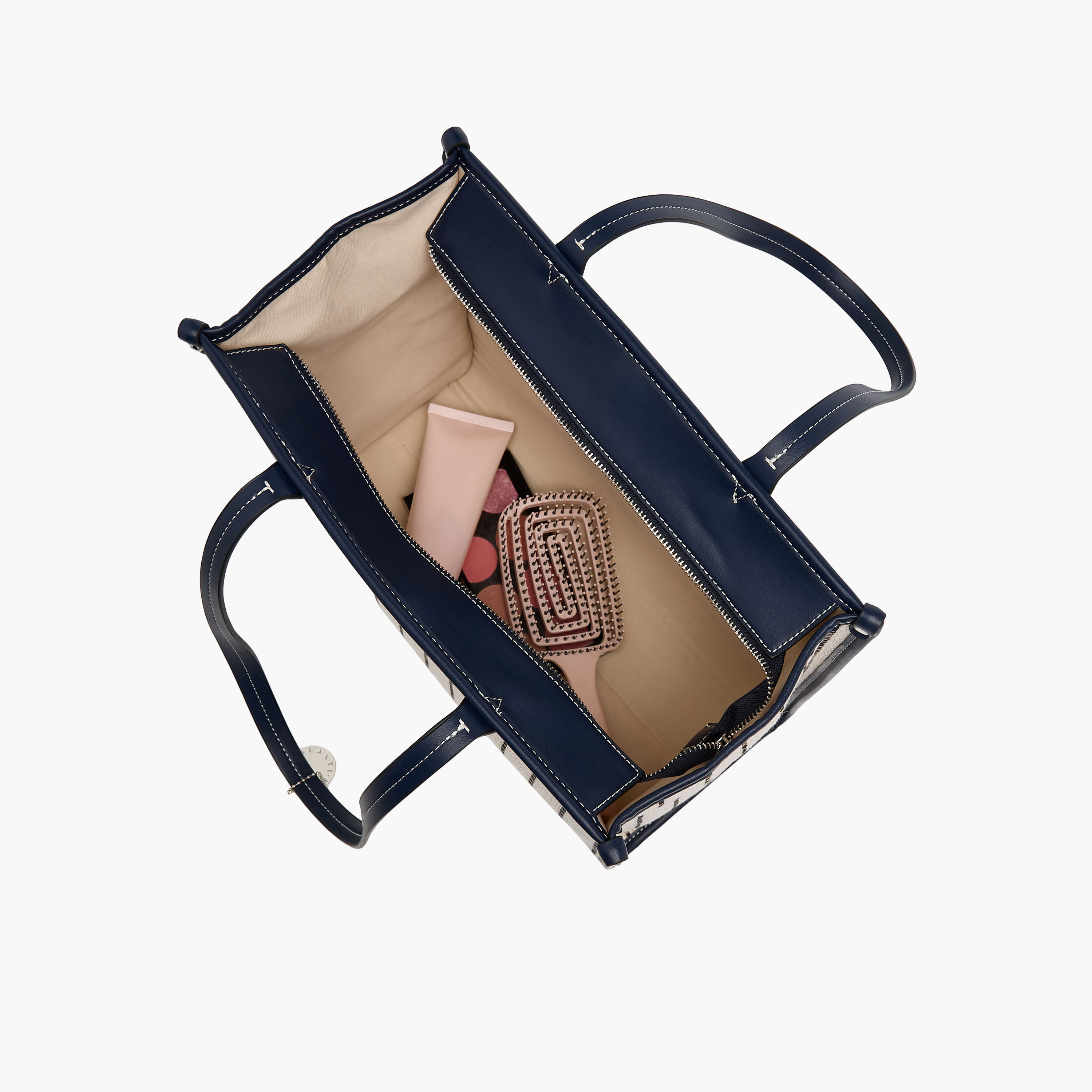شنطة توتي مخططة بمقابض مزدوجة من مارينا جالانتي-women-bagsandwallets-handbags-image-8