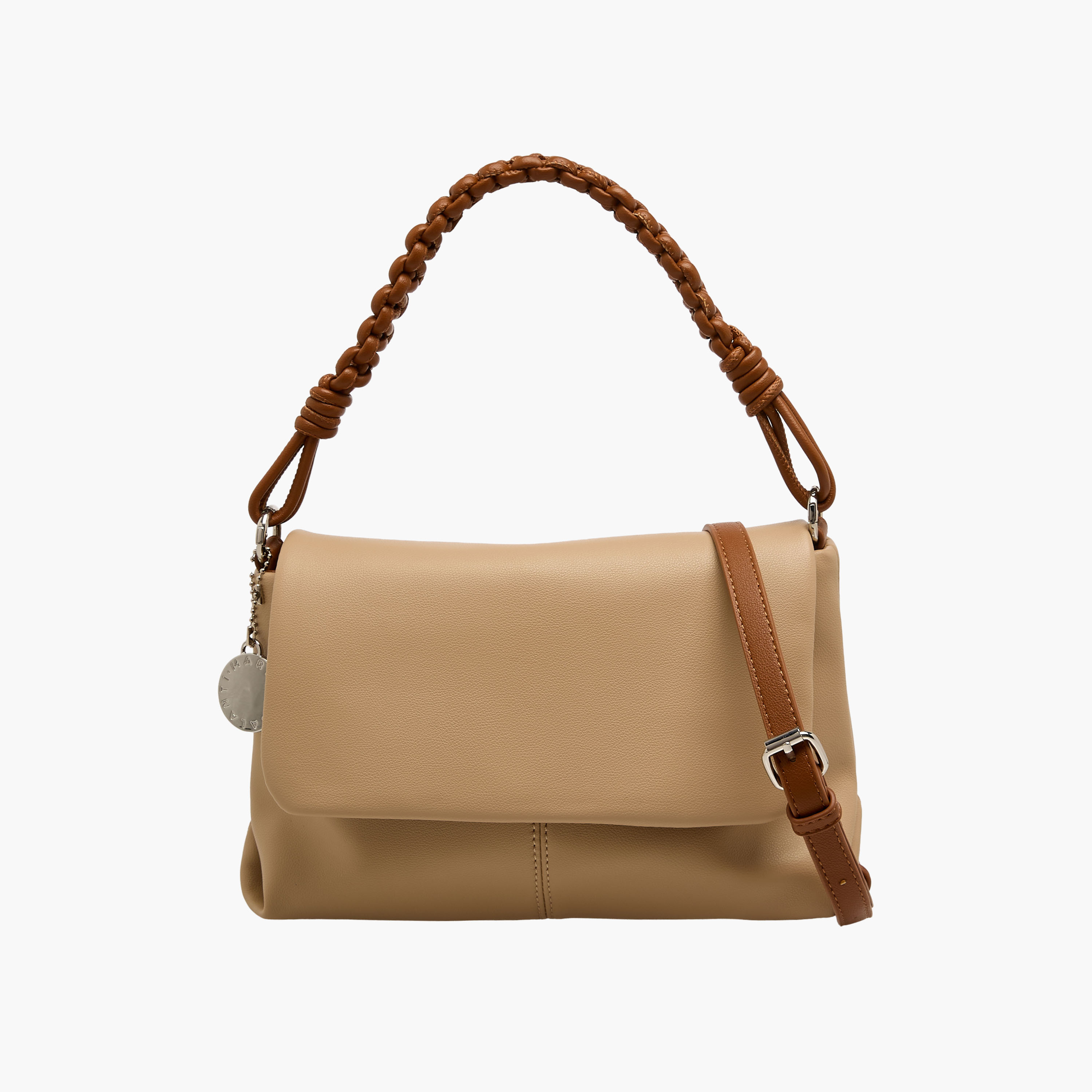 شنطة كتف سادة بحزام قابل للفصل من مارينا جالانتي-women-bagsandwallets-handbags-image-1