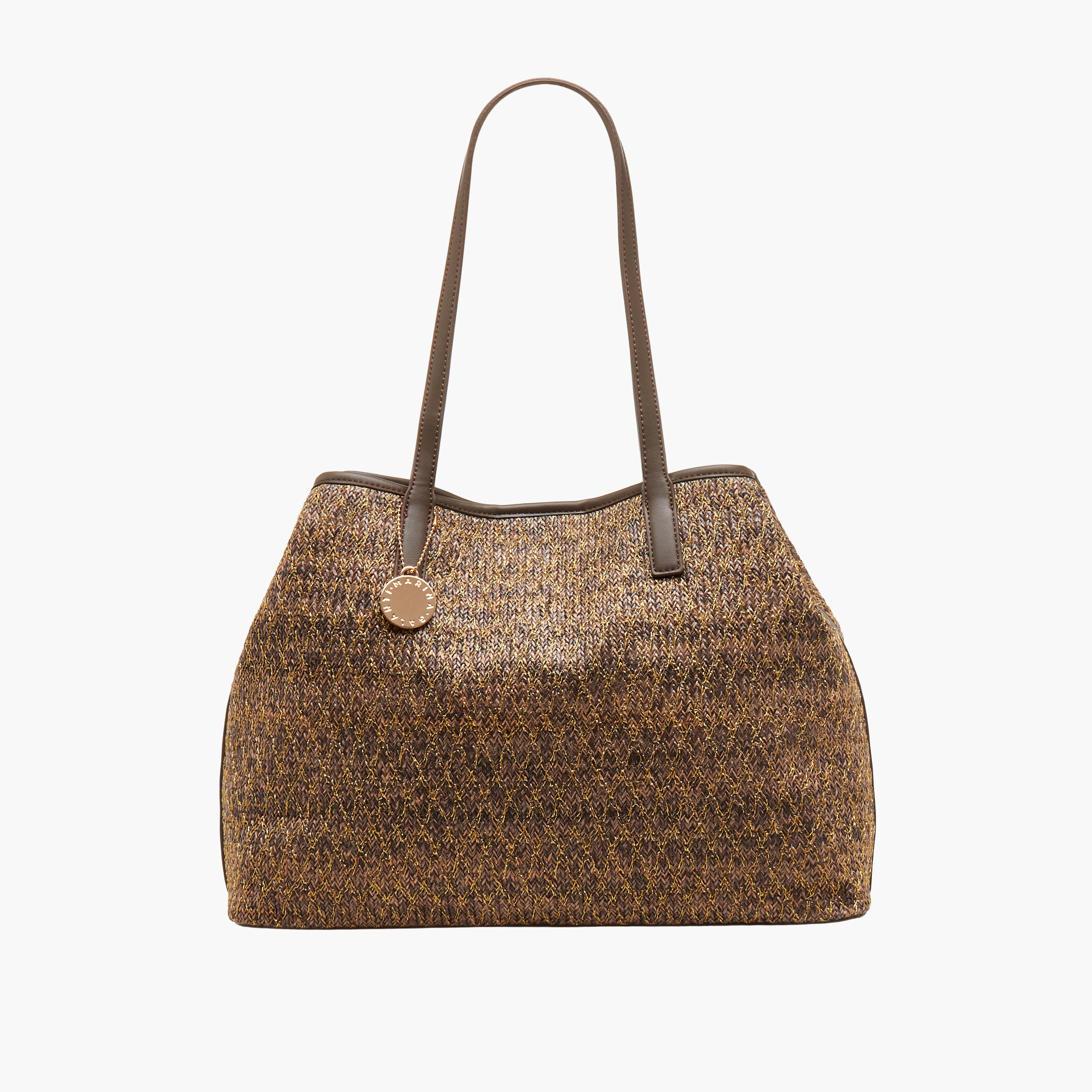 Marina Galanti Textured Tote Bag with Pouch-women-bagsandwallets-handbags-image-3