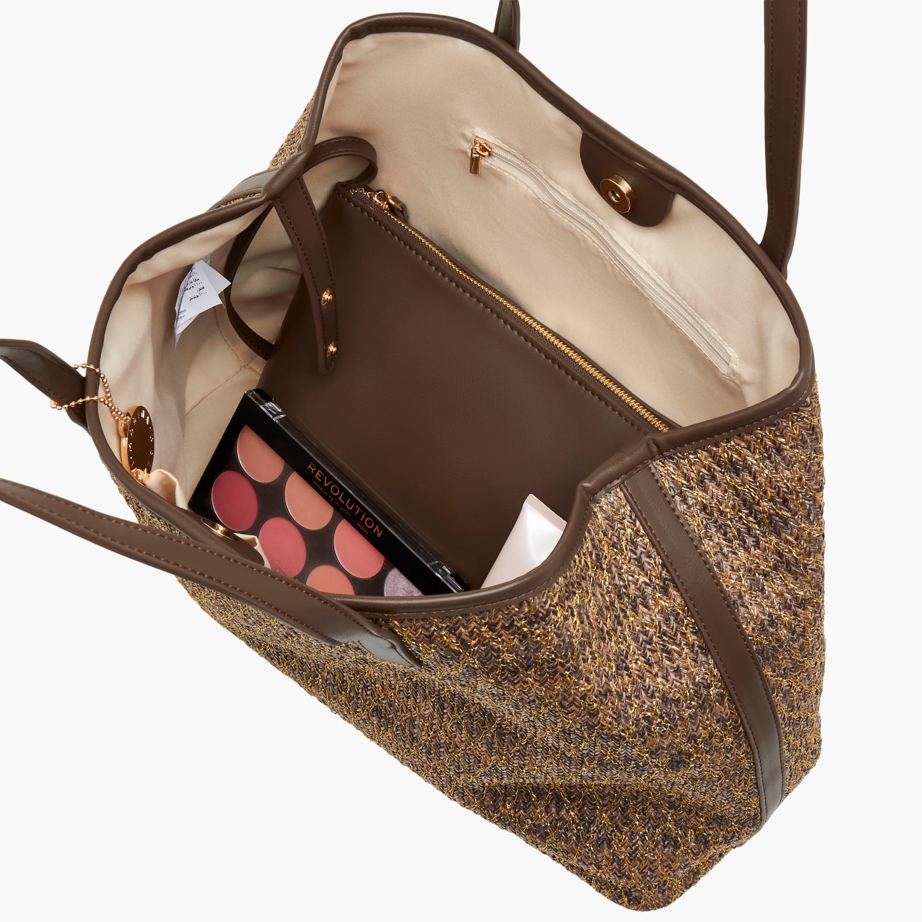 Marina Galanti Textured Tote Bag with Pouch-women-bagsandwallets-handbags-image-9