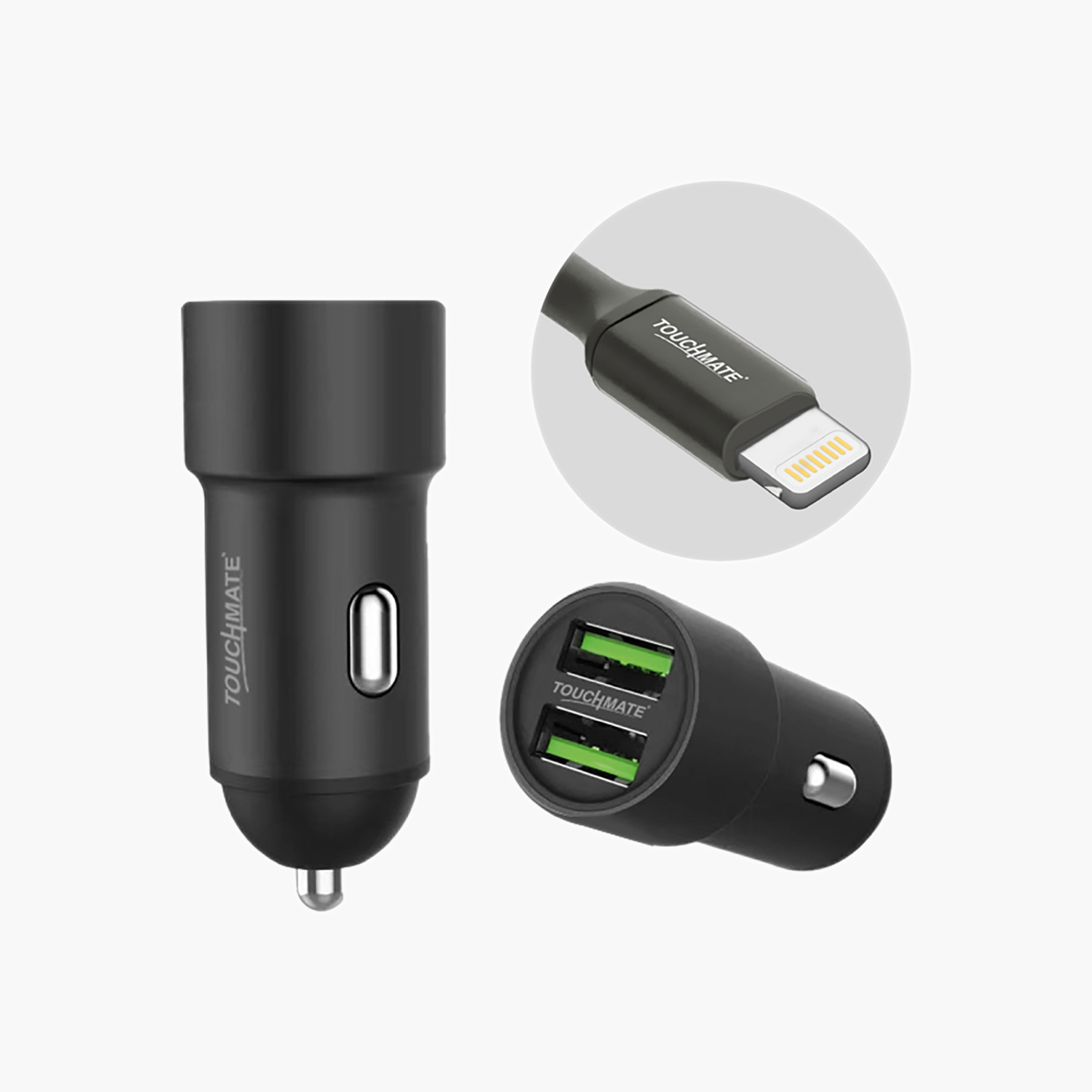 تاتش ميتشاحن سيارة بمنفذي يو اس بي-electronics-accessories-image-1