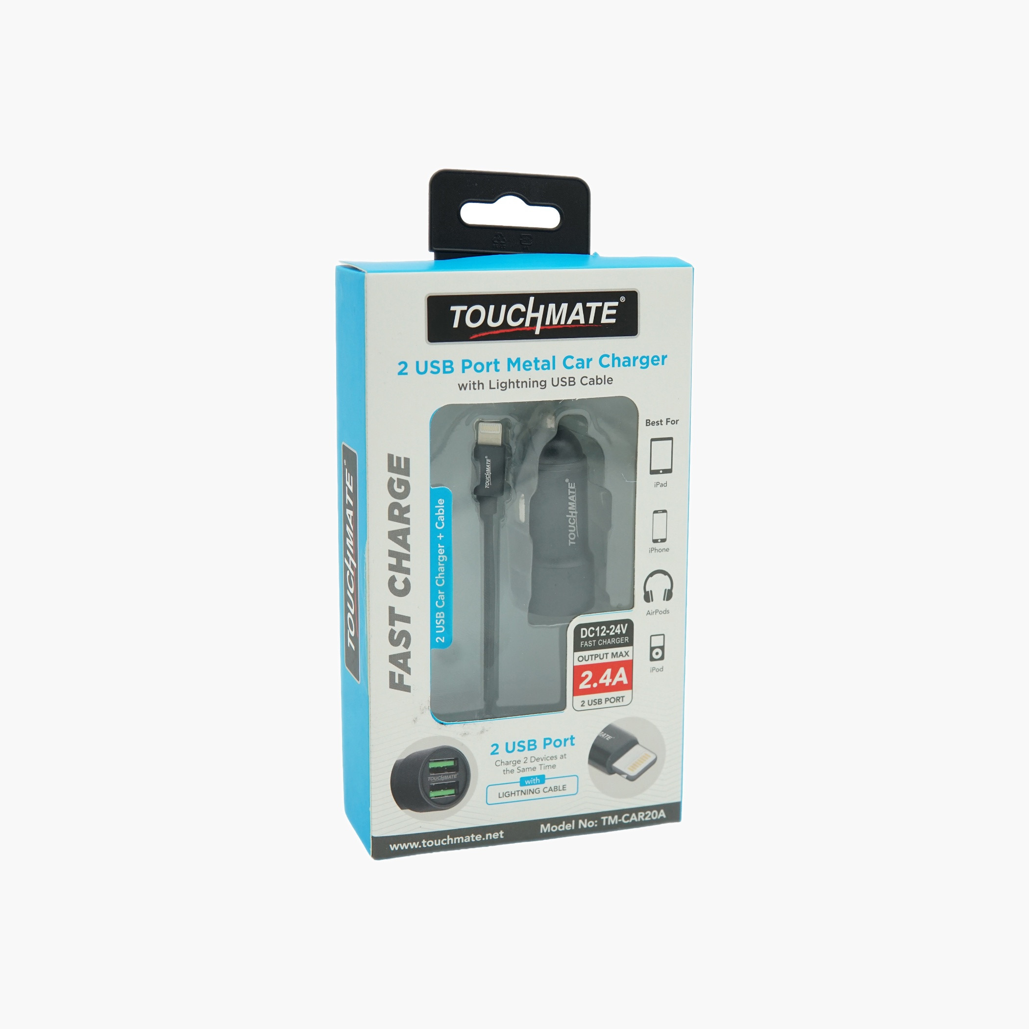 تاتش ميتشاحن سيارة بمنفذي يو اس بي-electronics-accessories-image-3