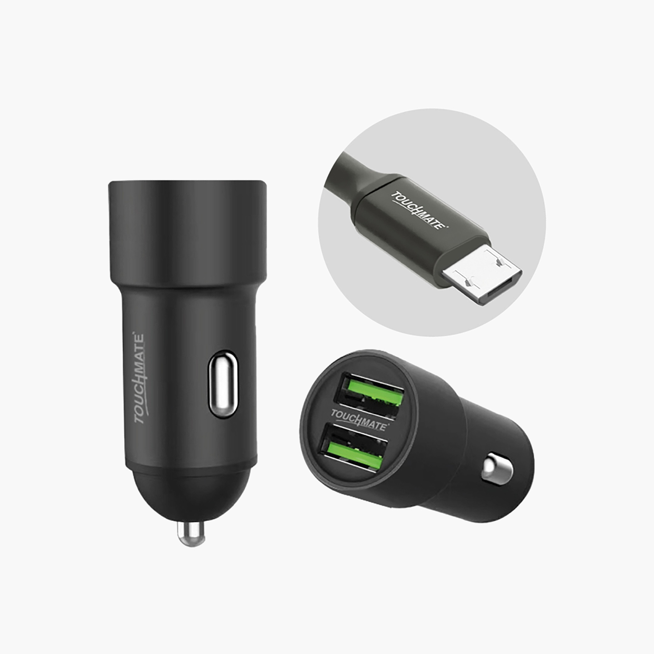 تاتش ميتشاحن سيارة بمنفذي USB مزدوجين-electronics-accessories-image-1