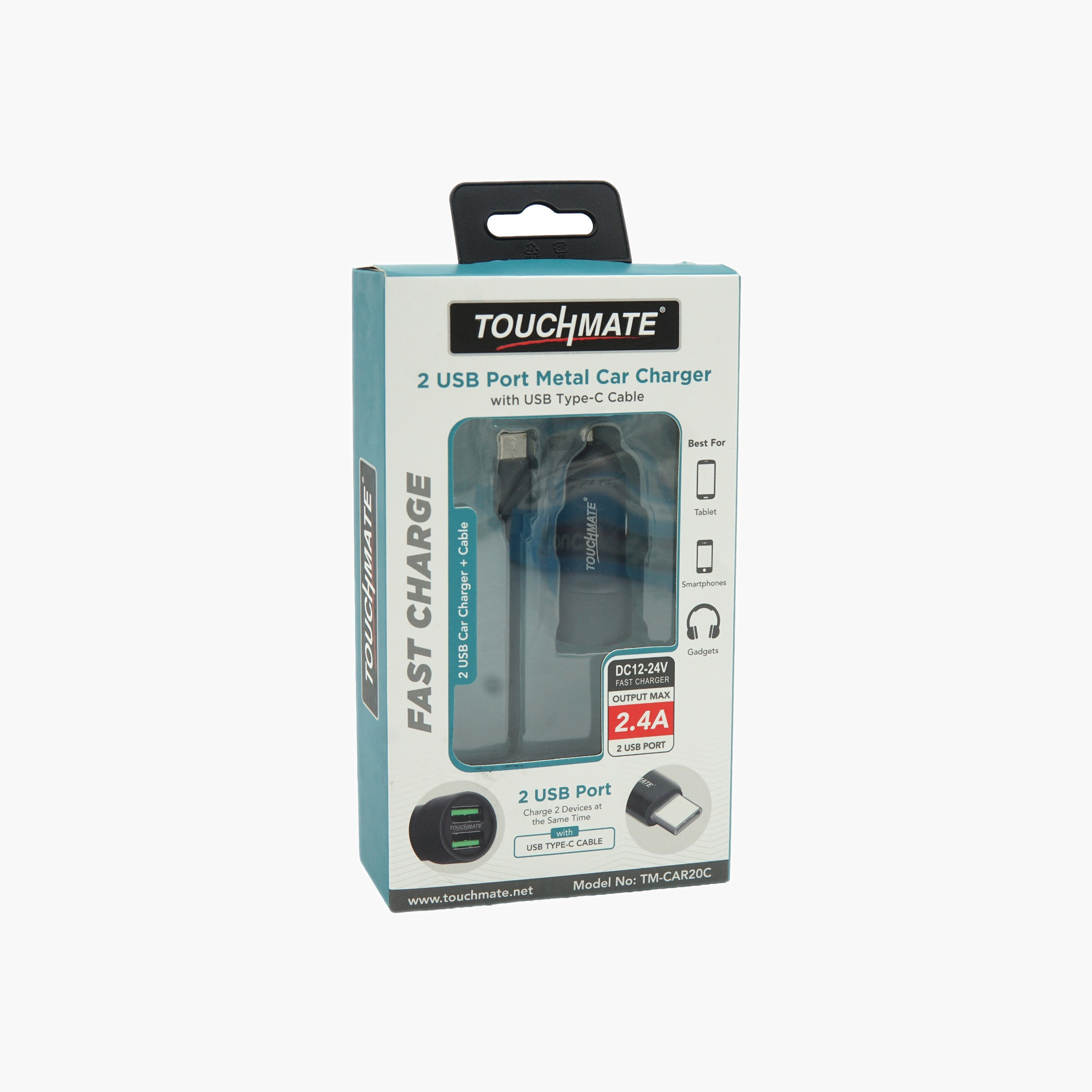 تاتش ميتشاحن سيارة بمنفذين USB نوع C-electronics-accessories-image-1
