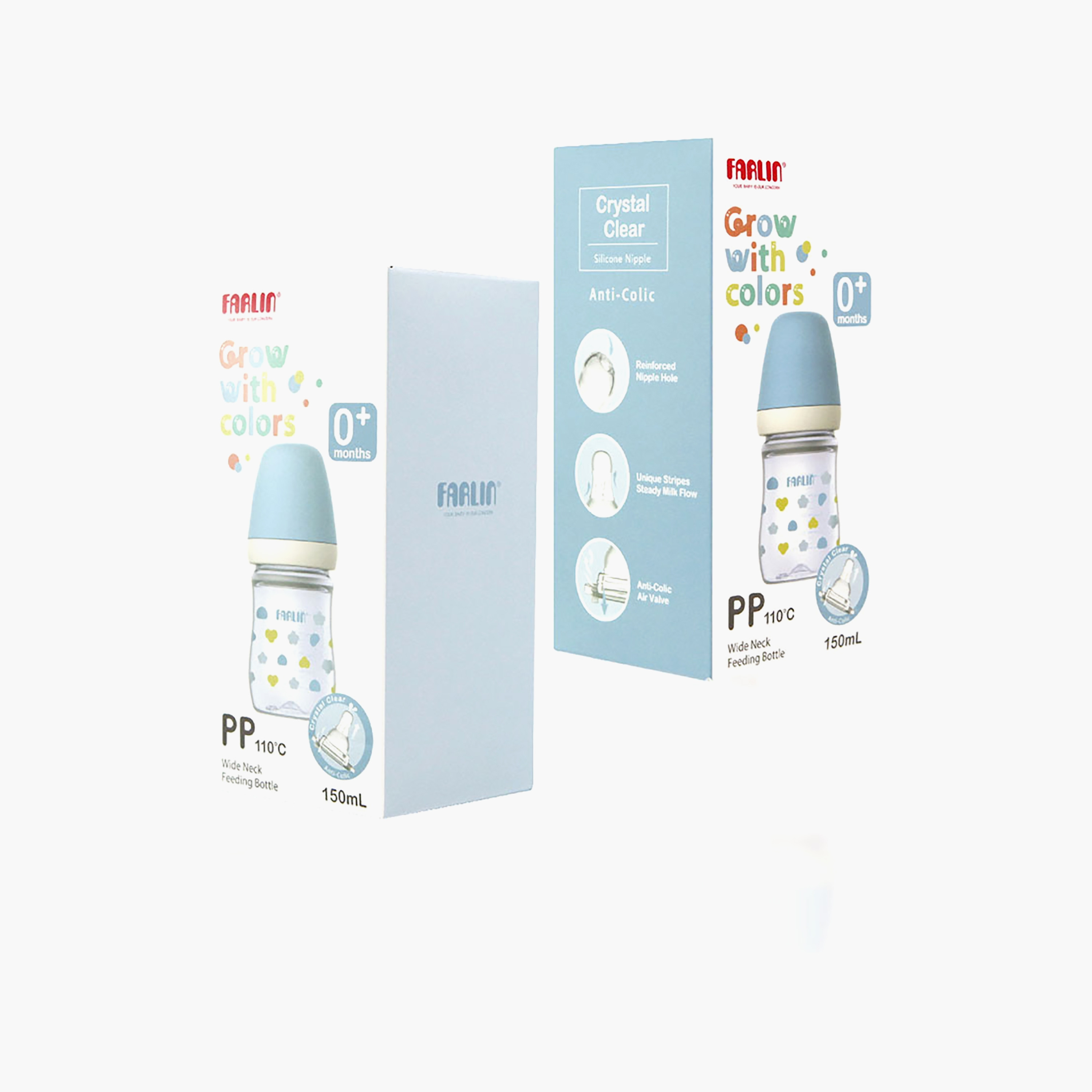 Farlin Printed Wide Neck Feeding Bottle - 0 Months+ - 150ml-baby-feeding-feedingbottles-bottlesandteats-image-9