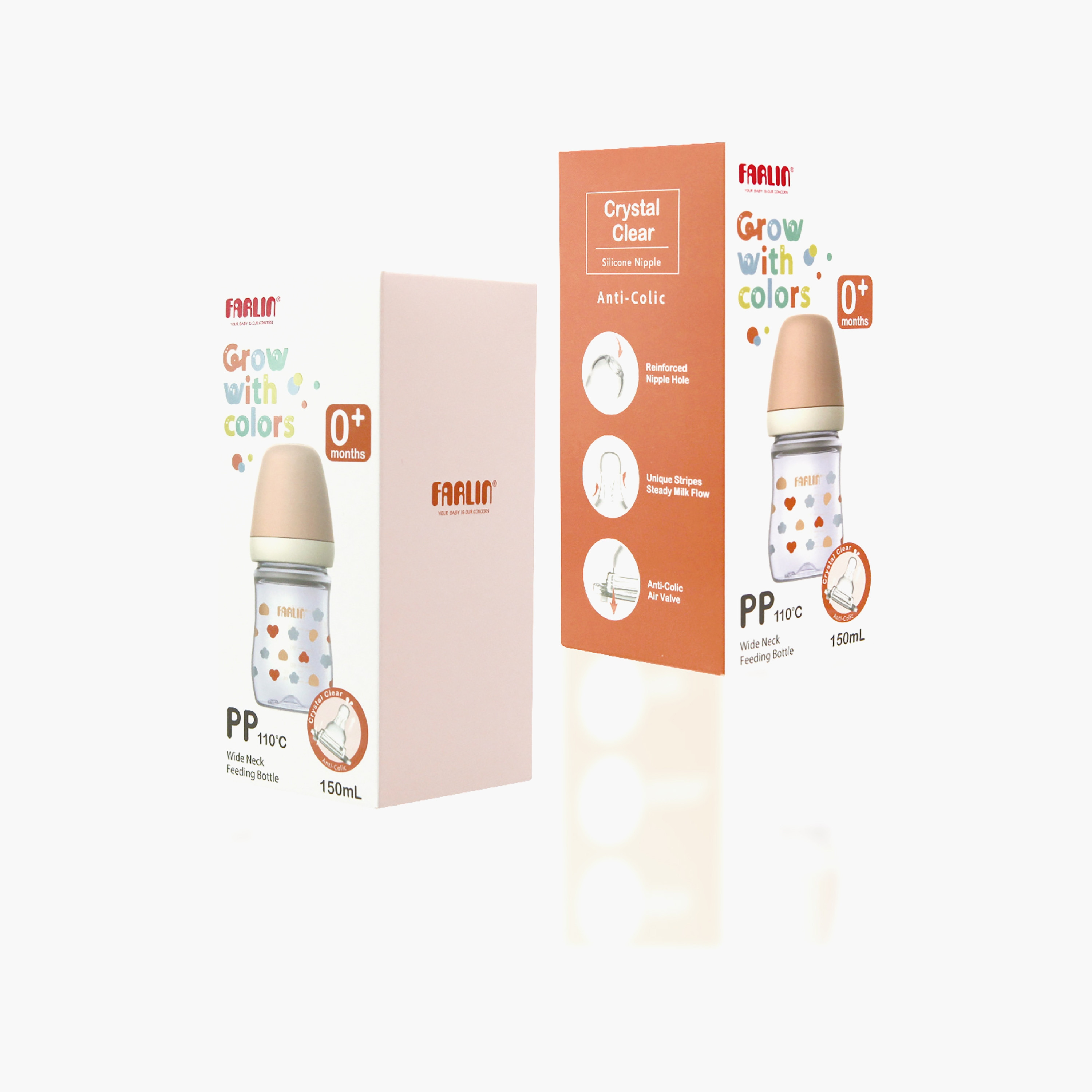 Farlin Printed Wide Neck Feeding Bottle - 0 Months+ - 150ml-baby-feeding-feedingbottles-bottlesandteats-image-9