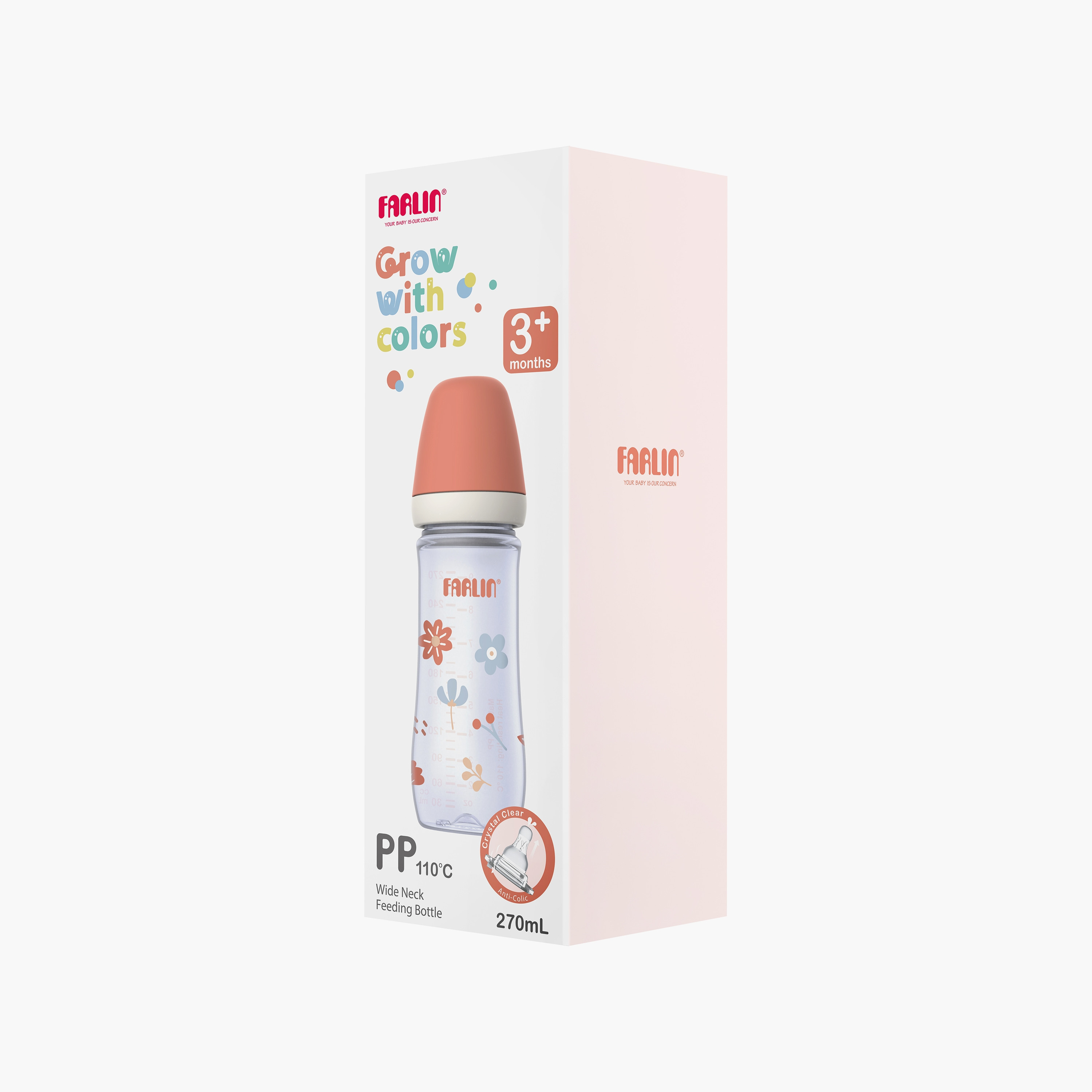 Farlin Printed Wide Neck Feeding Bottle - 3 Months+ - 270ml-baby-feeding-feedingbottles-bottlesandteats-image-9