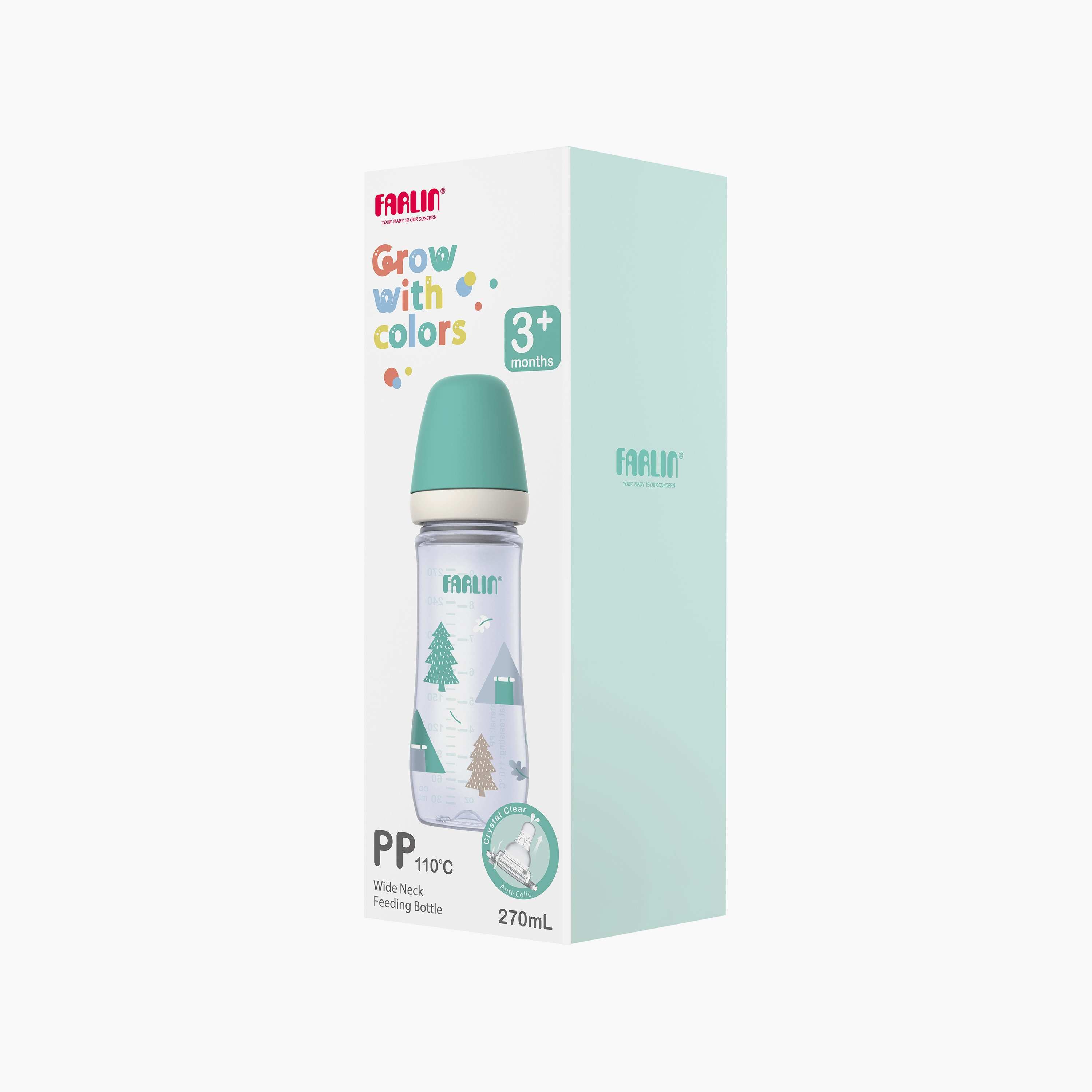 Farlin Printed Wide Neck Feeding Bottle - 3 Months+ - 270ml-baby-feeding-feedingbottles-bottlesandteats-image-22