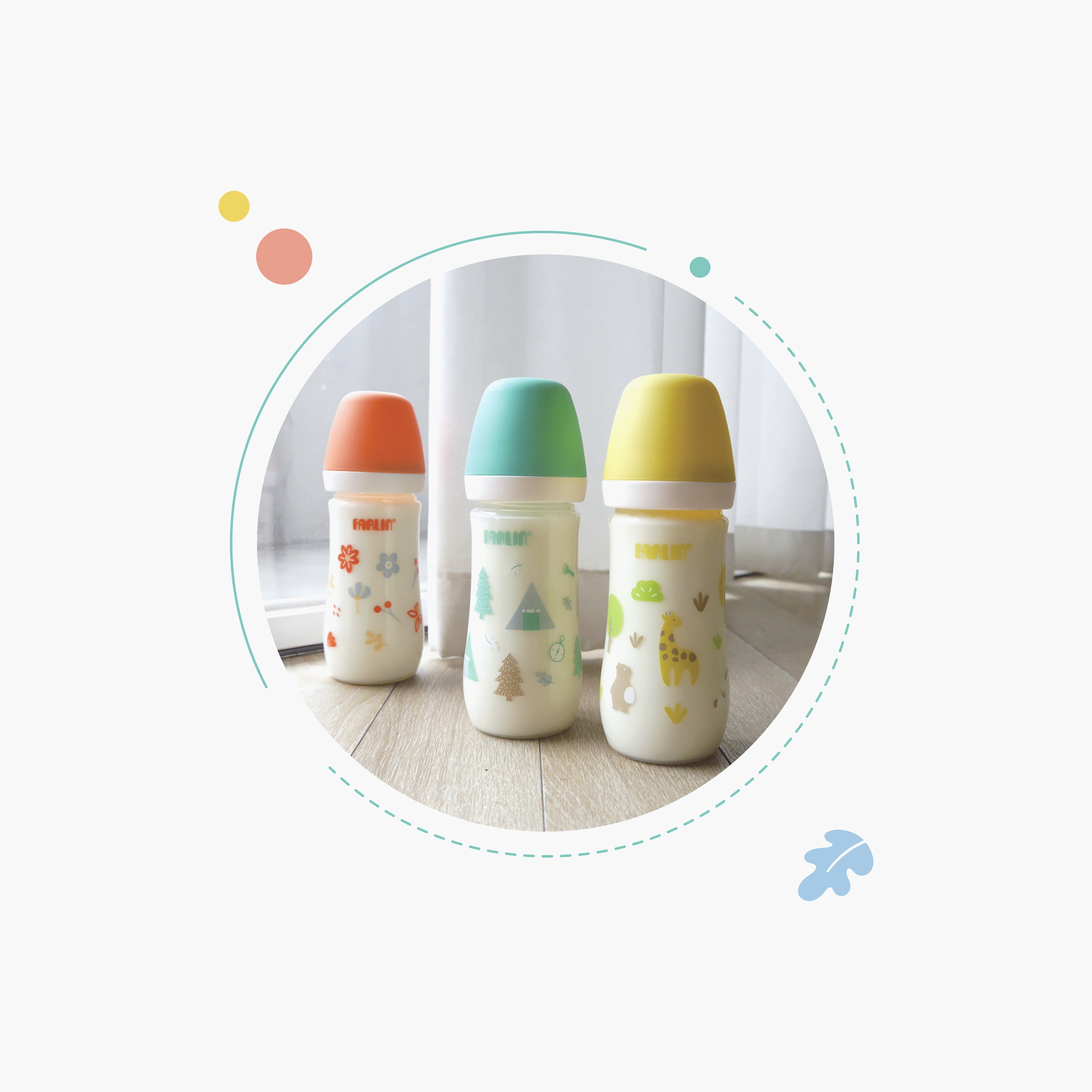 Farlin Printed Wide Neck Feeding Bottle - 3 Months+ - 270ml-baby-feeding-feedingbottles-bottlesandteats-image-28