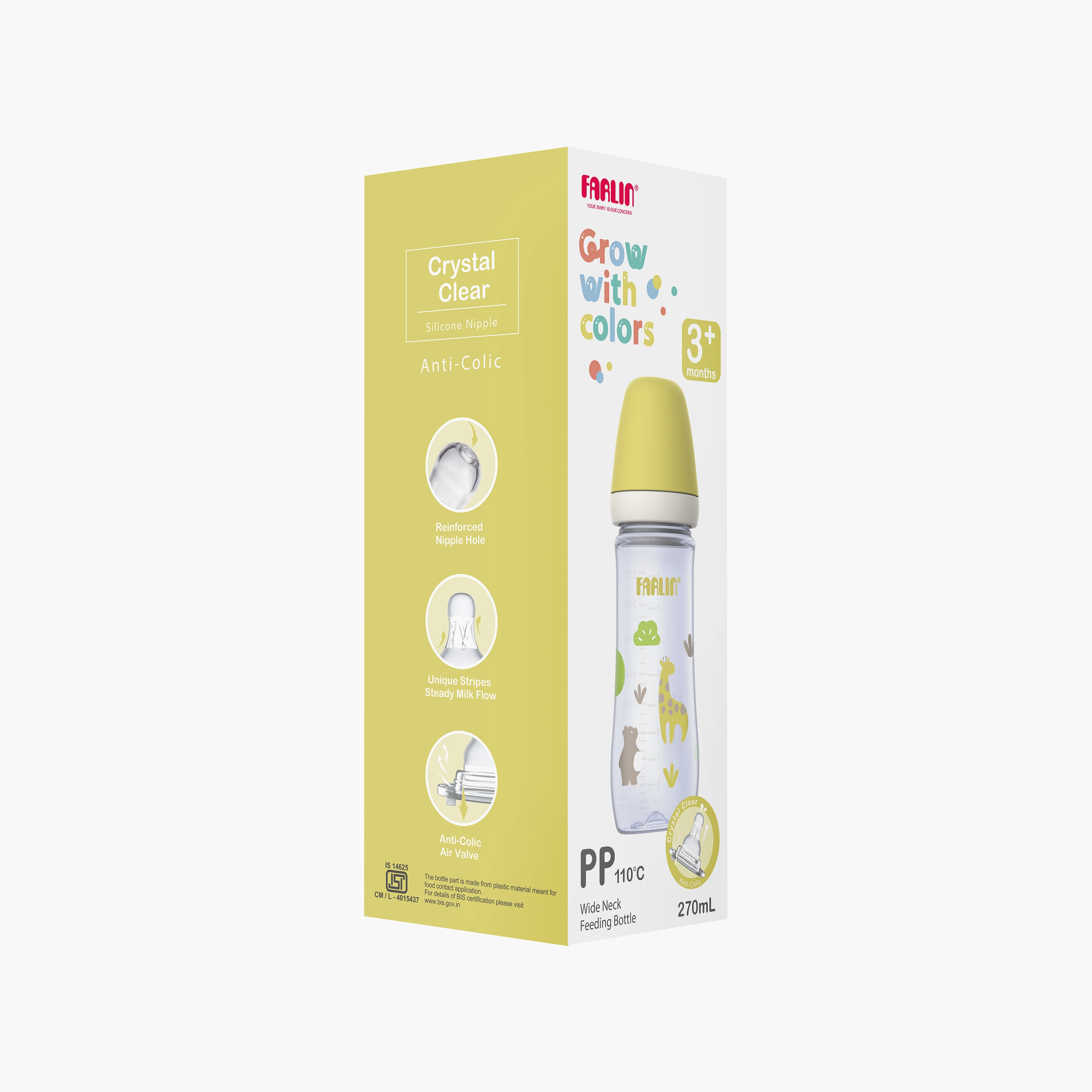 Farlin Printed Wide Neck Feeding Bottle - 3 Months+ - 270ml-baby-feeding-feedingbottles-bottlesandteats-image-34