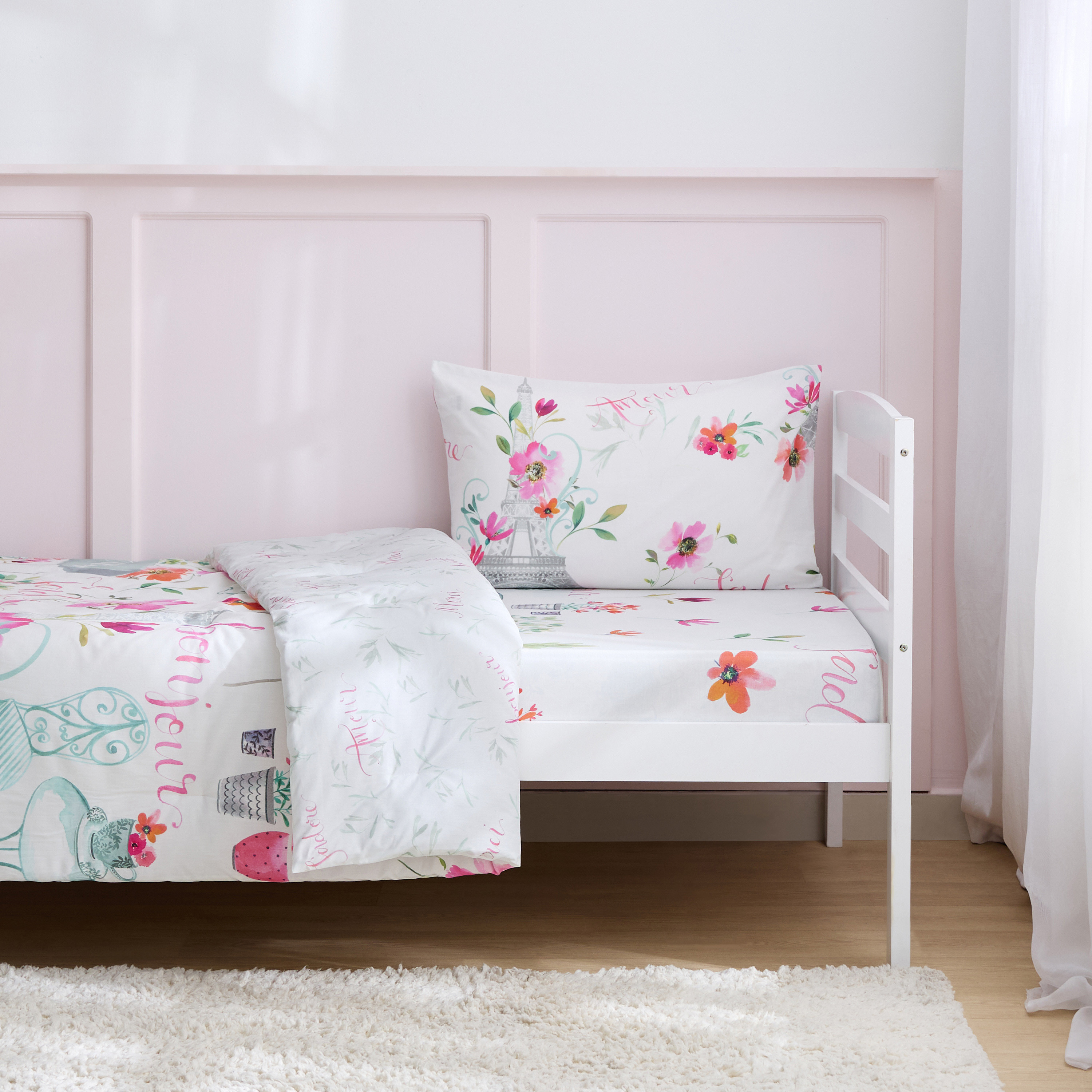 Juniors Baby Bedding Set with Floral Print, 135x200 cm-baby-nursery-babybedding-image-1
