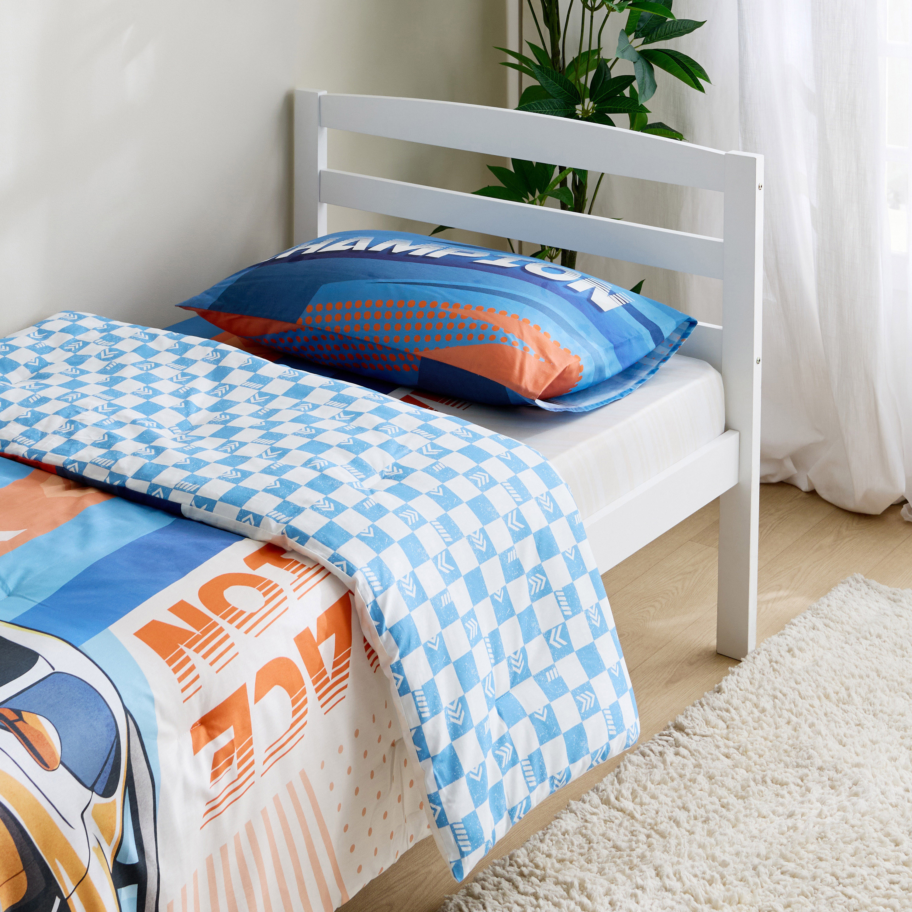 Juniors Baby Bedding Set with Race Car Print, 135x200 cm-baby-nursery-babybedding-image-3