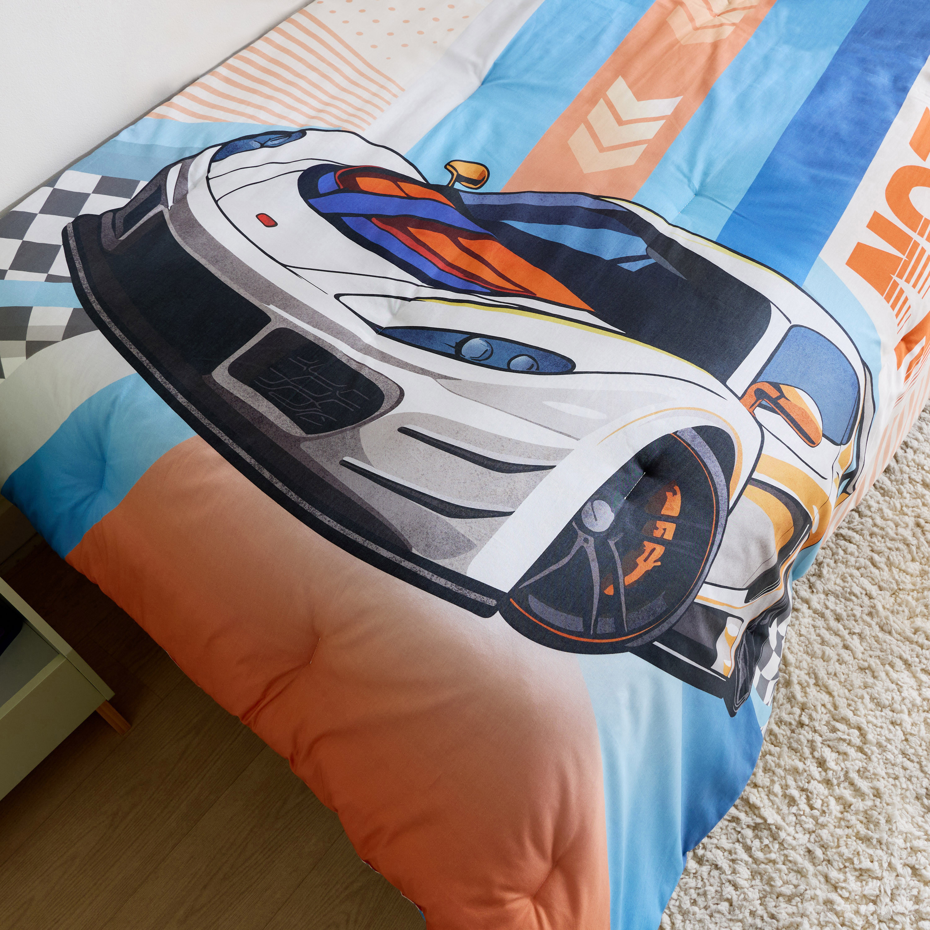 Juniors Baby Bedding Set with Race Car Print, 135x200 cm-baby-nursery-babybedding-image-6