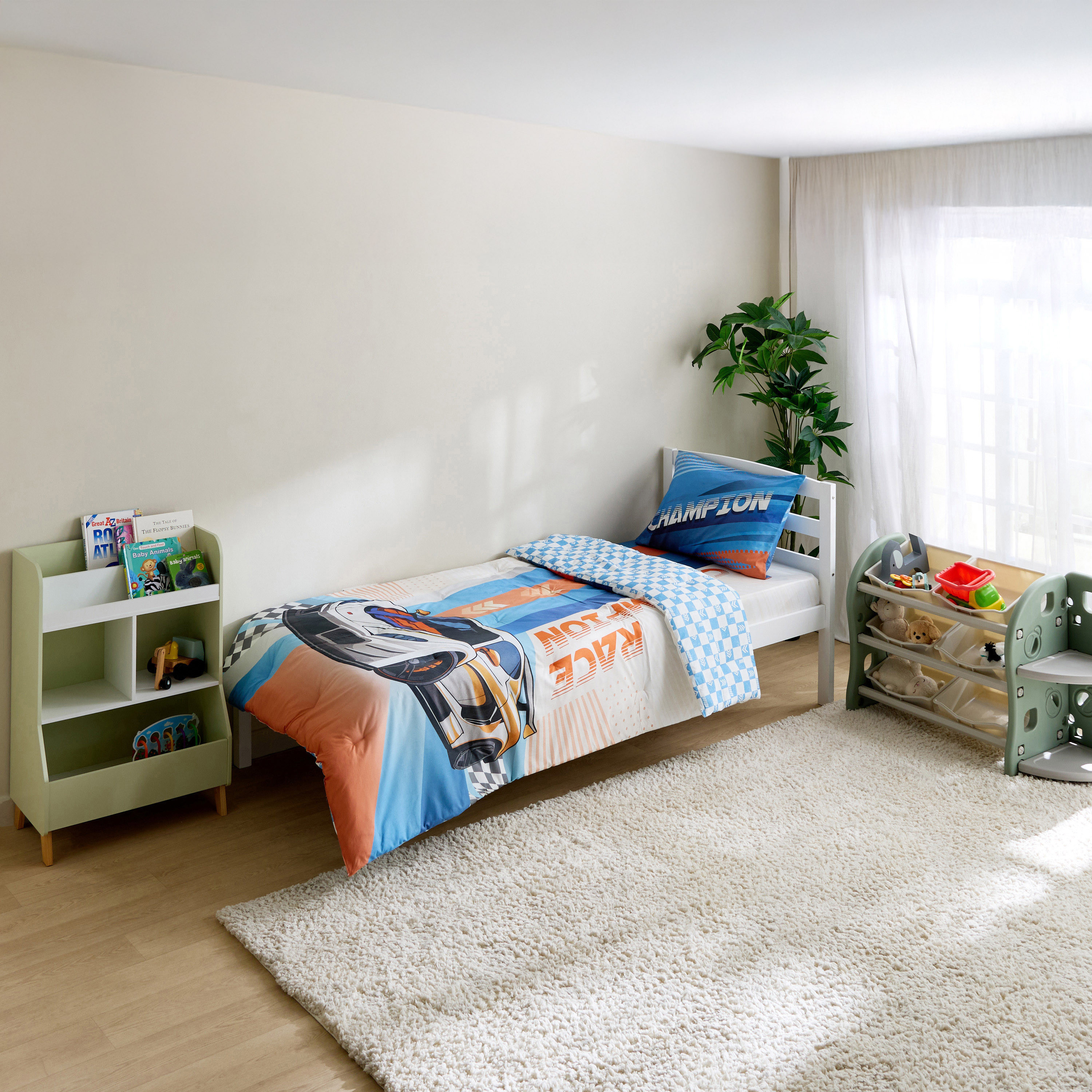 Juniors Baby Bedding Set with Race Car Print, 135x200 cm-baby-nursery-babybedding-image-8