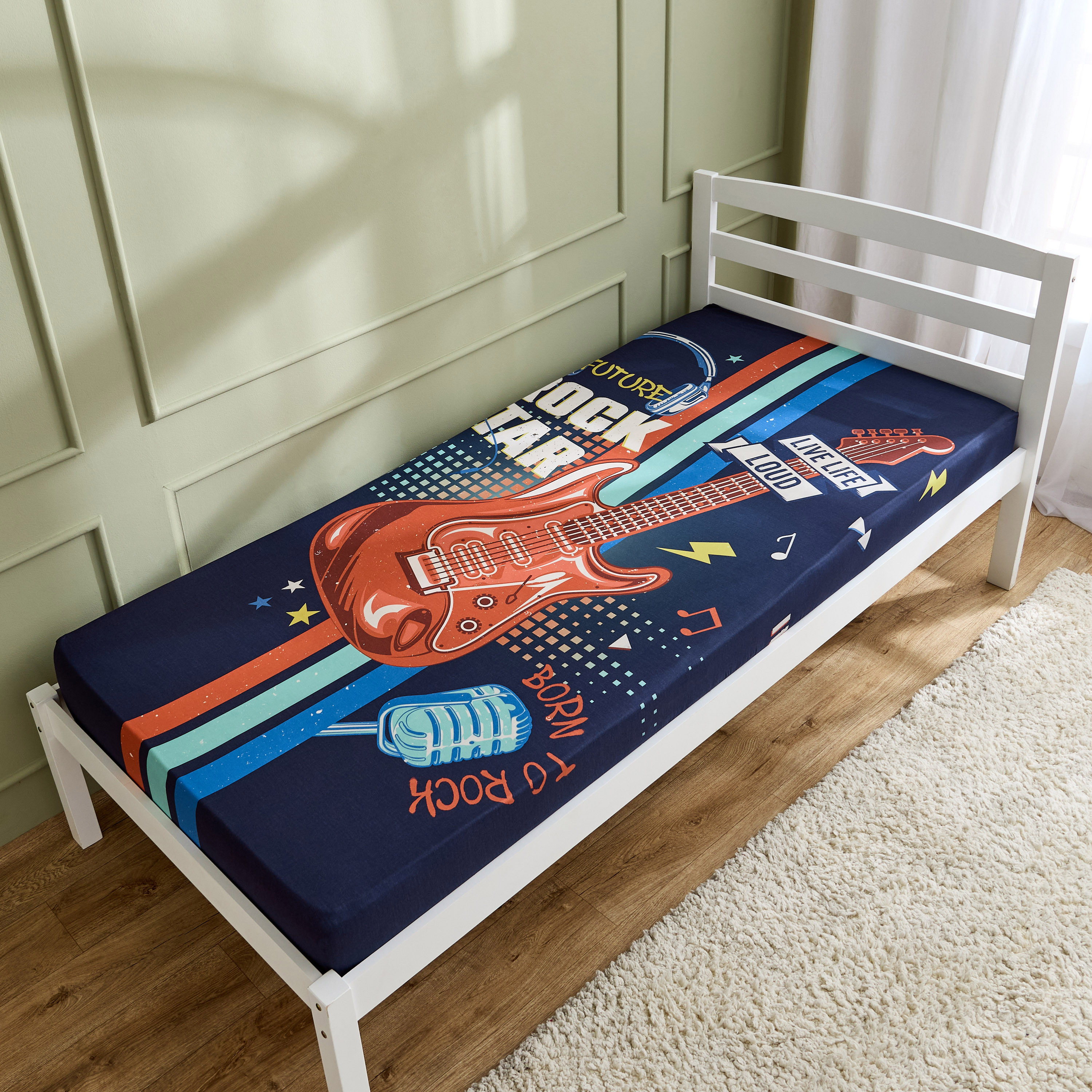 طقم مفرش أطفال بطبعات جرافيك من جونيورز - 135x200 سم-baby-nursery-babybedding-image-7