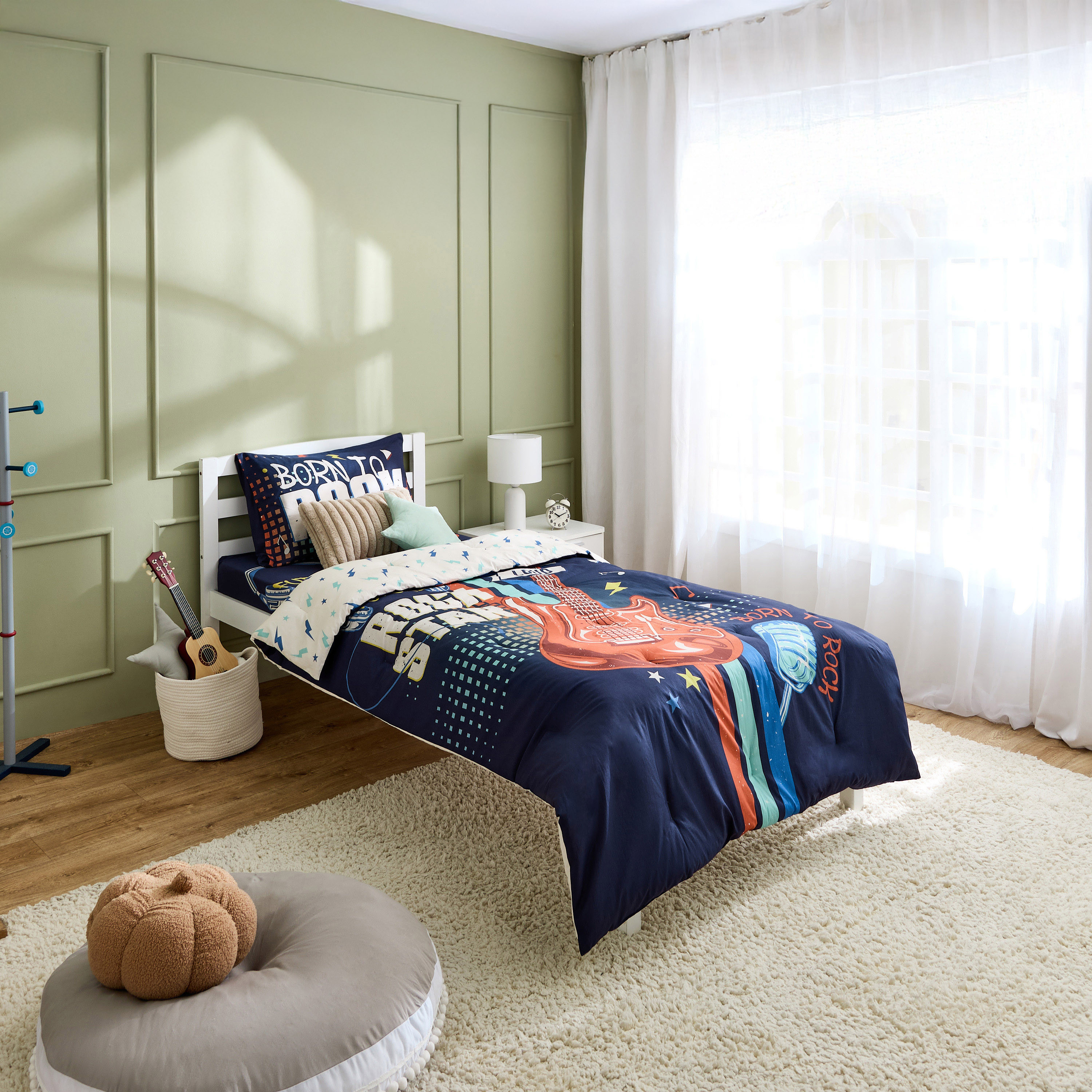 طقم مفرش أطفال بطبعات جرافيك من جونيورز - 135x200 سم-baby-nursery-babybedding-image-8