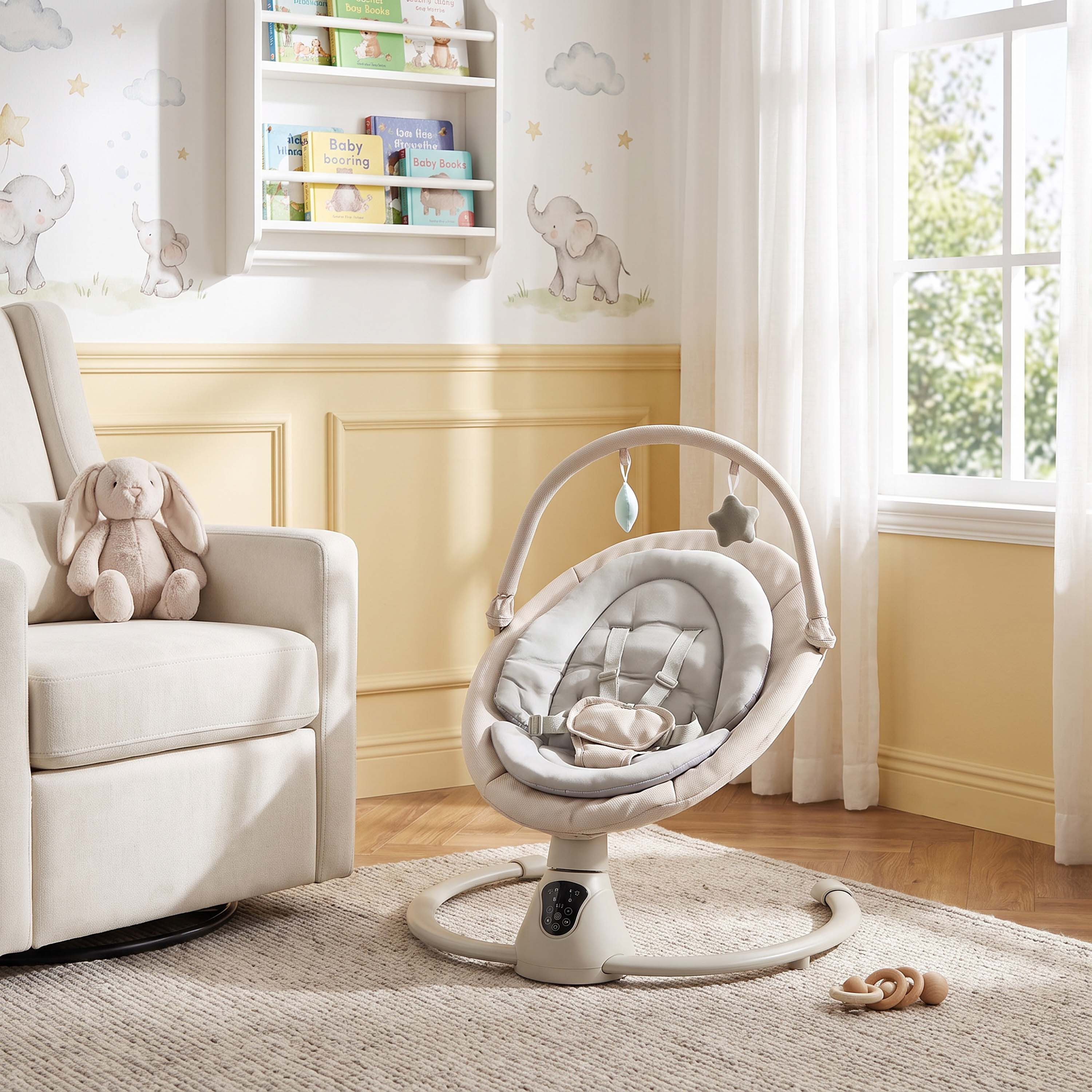 أرجوحة كهربائية للأطفال جوين من جونيورز-baby-infantactivity-swings-image-1