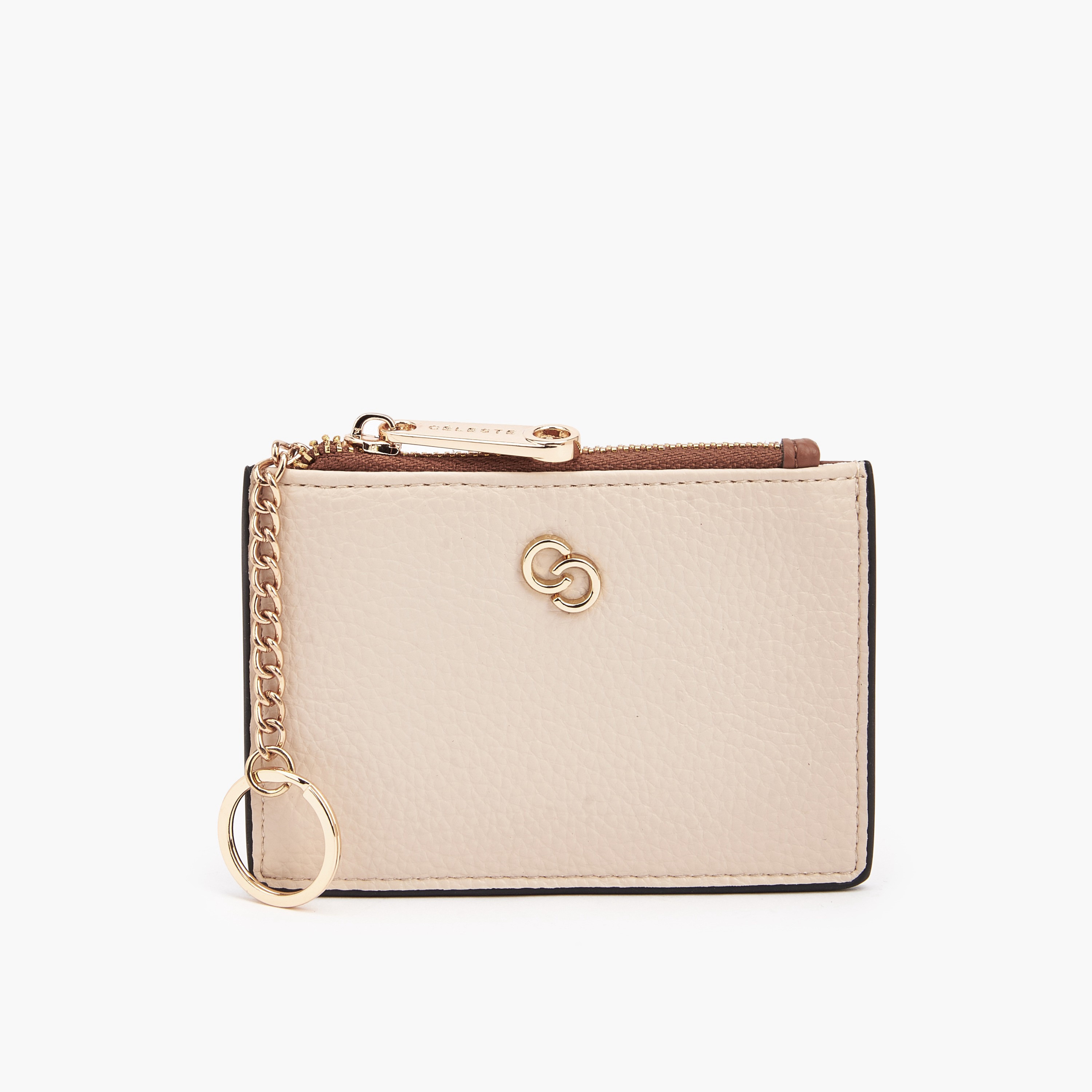 Celeste Textured Card Holder with Keyring-women-bagsandwallets-wallets-image-1