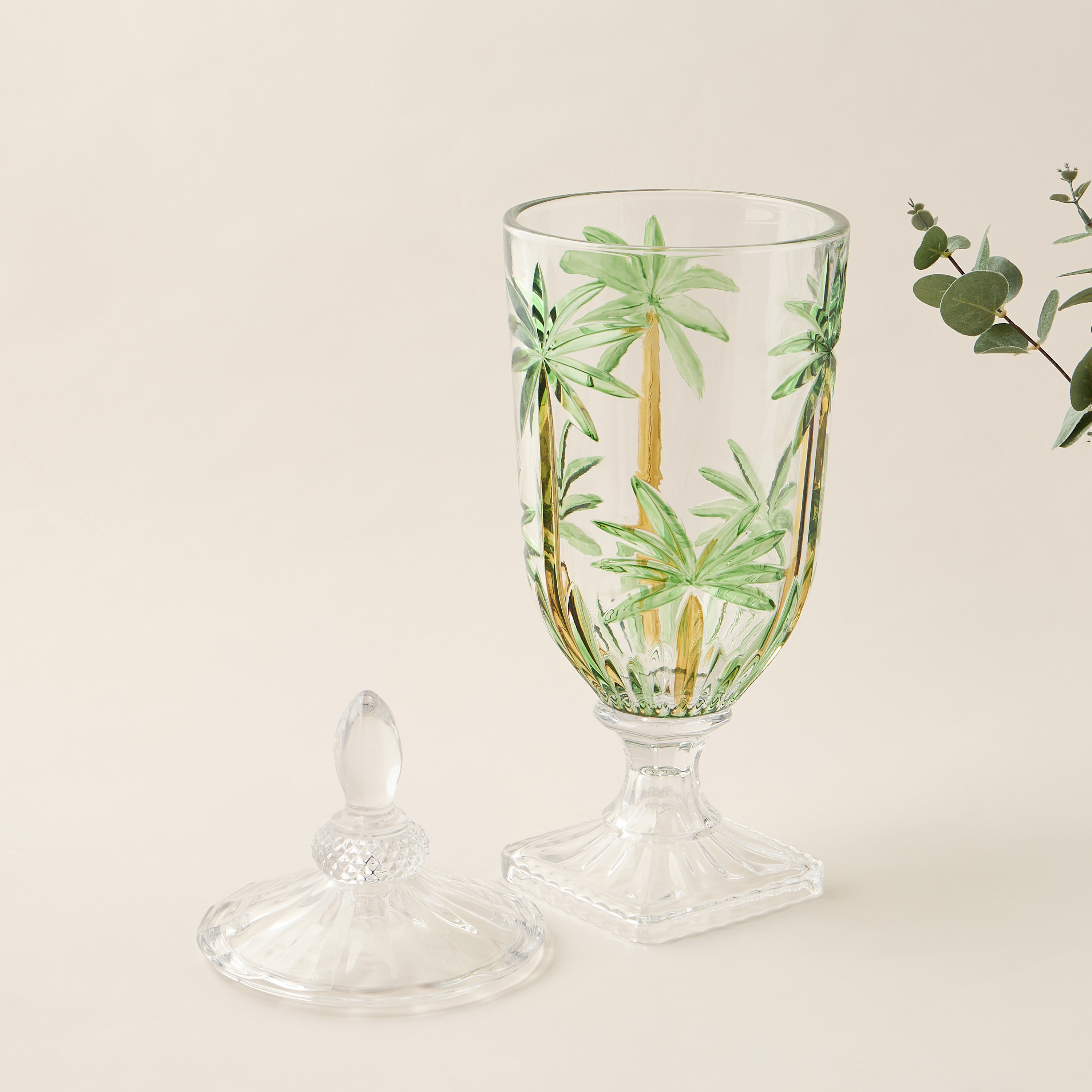 موزع مشروبات برسومات نخيل يدوية - 3.5 لتر-household-dining-drinkserveware-dispensers-image-3